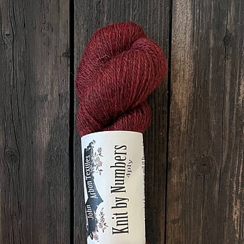 KNIT BY NUMBERS 4ply, BURGUNDY 74