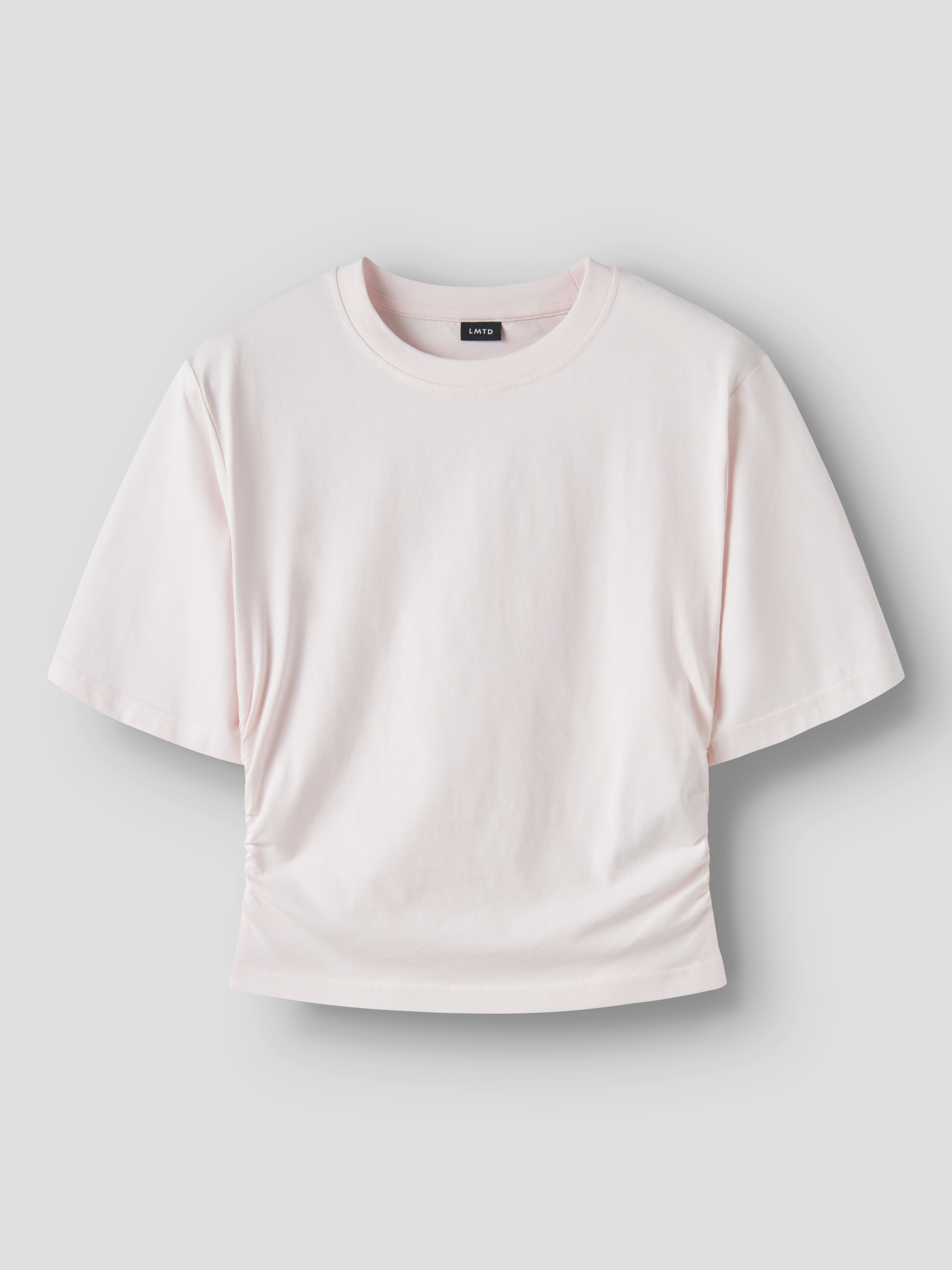 NLFNOVEGAT SS SHORT ROUCHED TOP Pink Marshmallow