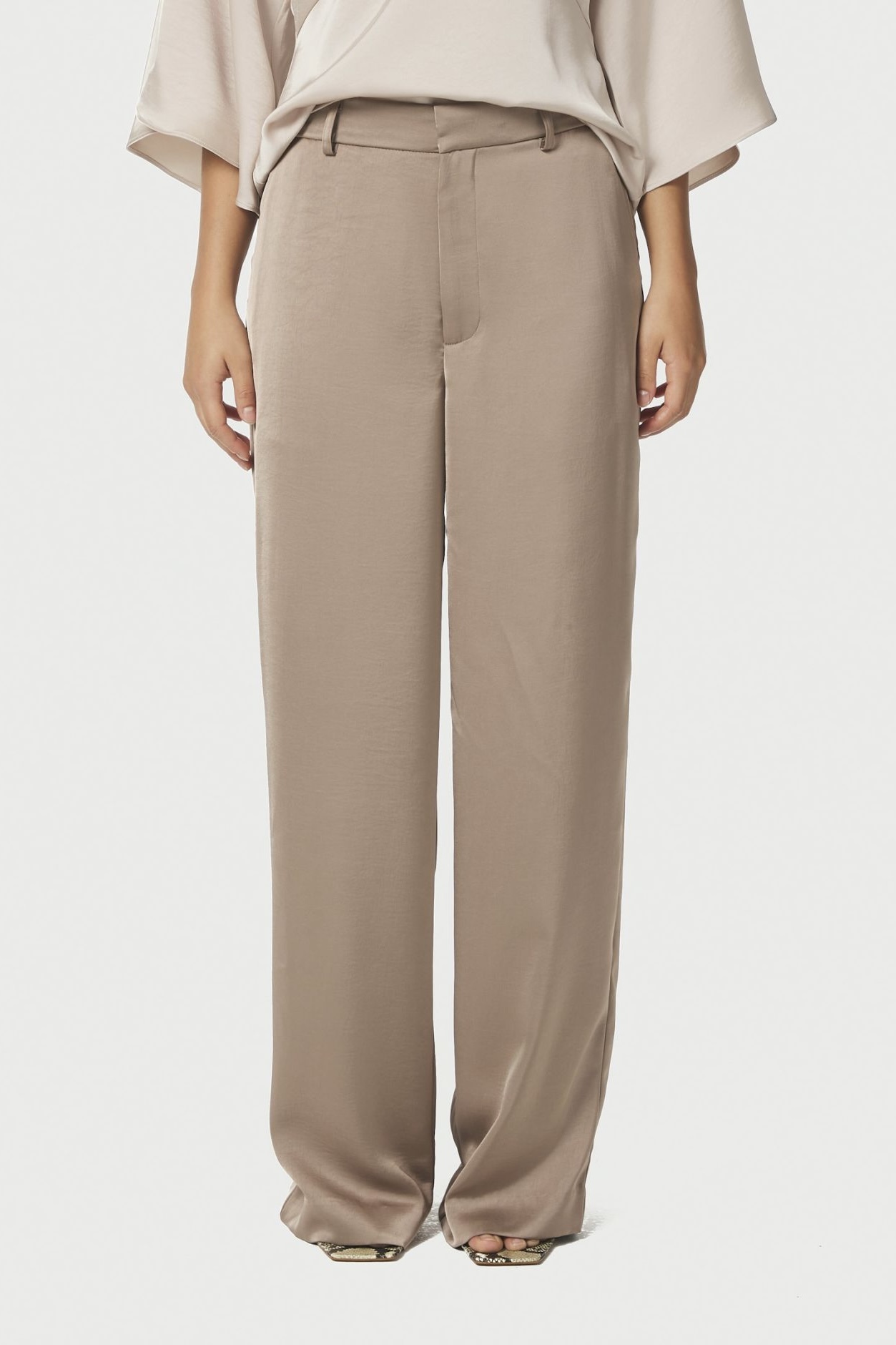 Neo Noir - Emmet Heavy SateenPants Dark Taupe