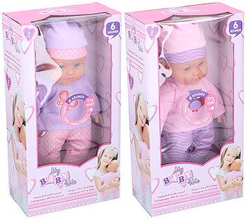 MIN BABY & ME Baby Doll 41 cm med 6 Ljud – Mjuk Docka