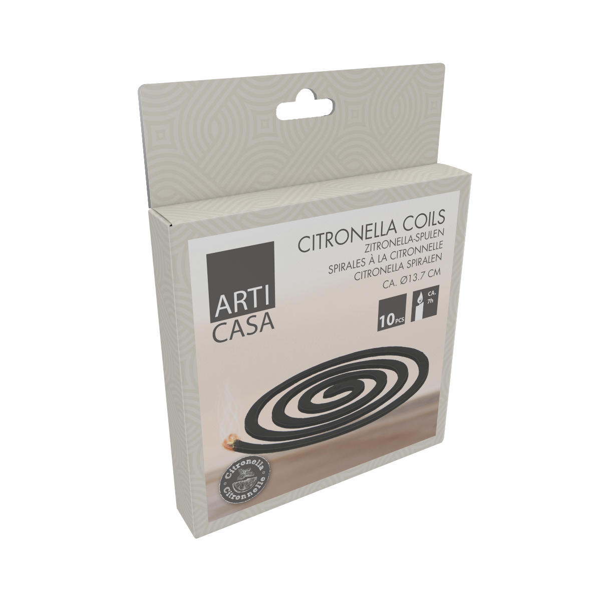 Citronella-spiral Ø13,7 cm – Upp till 7 Tim Mars Brinntid - 2