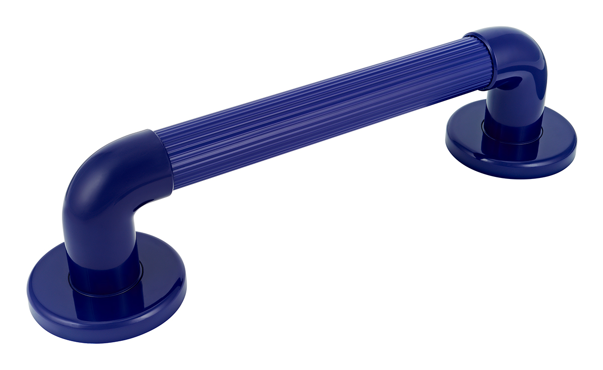 Plastic Fluted Grab rail - 18" / 45cm - Blue