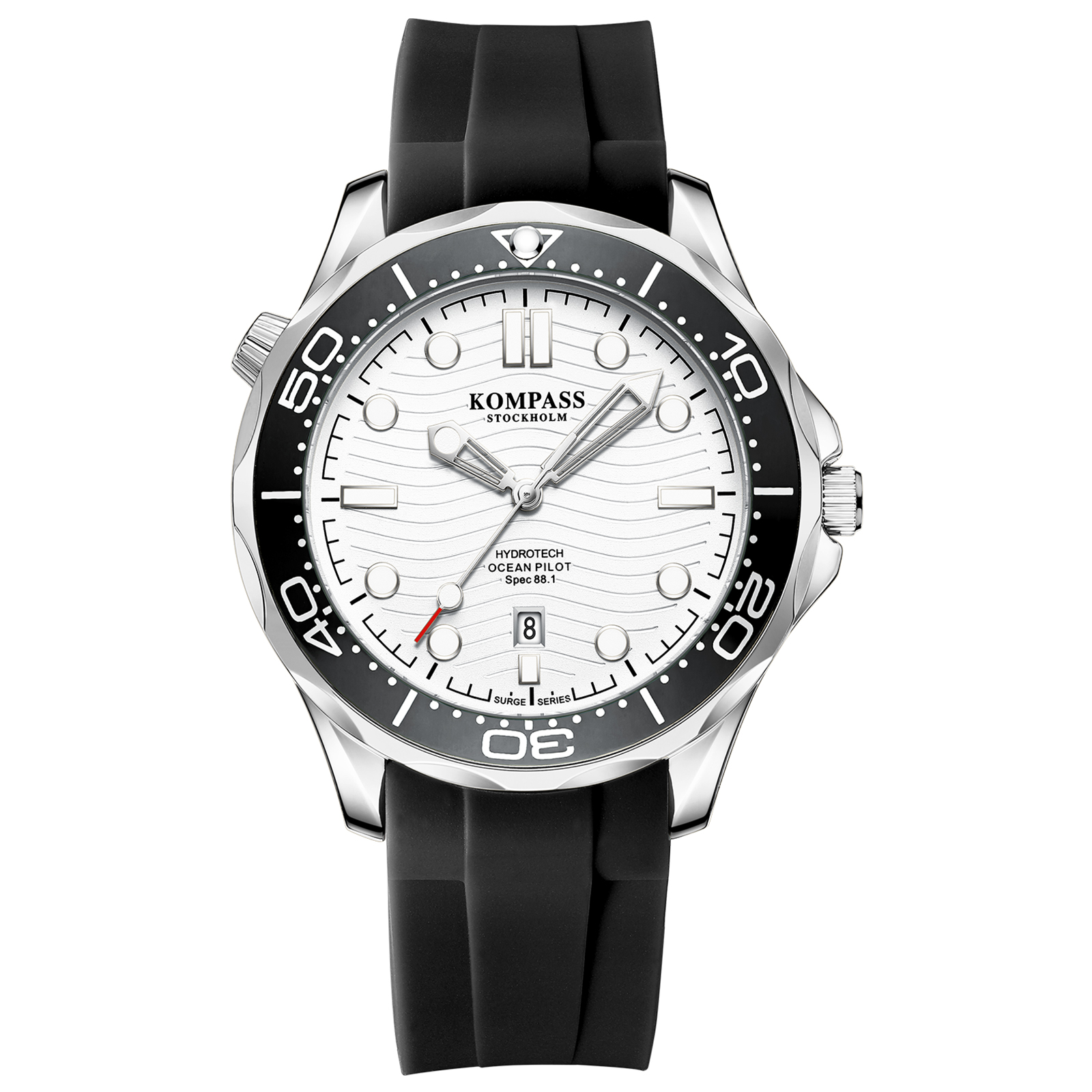Kompass Ocean Pilot Silver Black