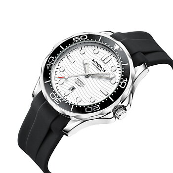 Kompass Ocean Pilot Silver Black