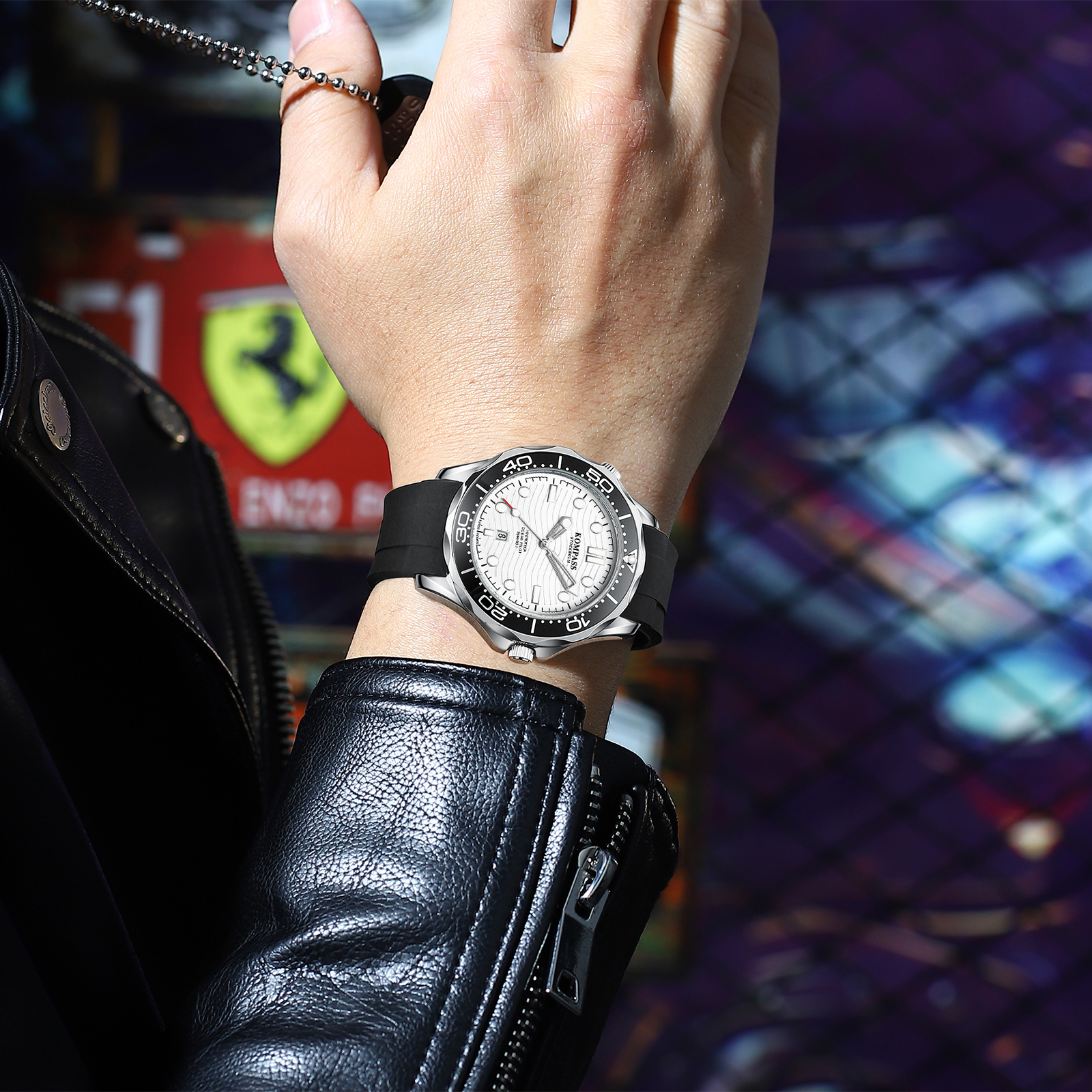 Kompass Ocean Pilot Silver Black - 9