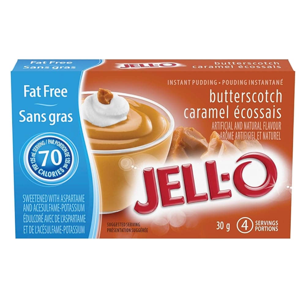 Jell-O Fat Free Butterscotch Instant Pudding 30g