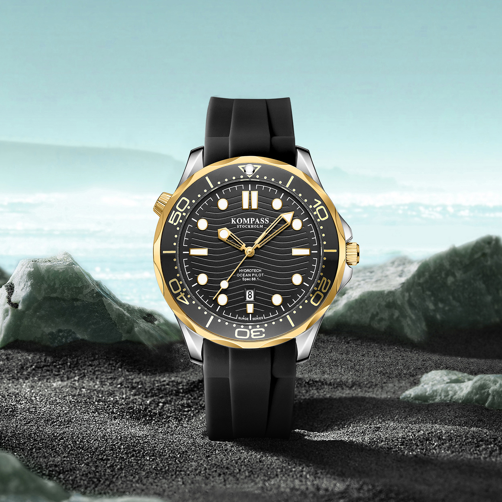 Kompass Ocean Pilot Gold Black - 5
