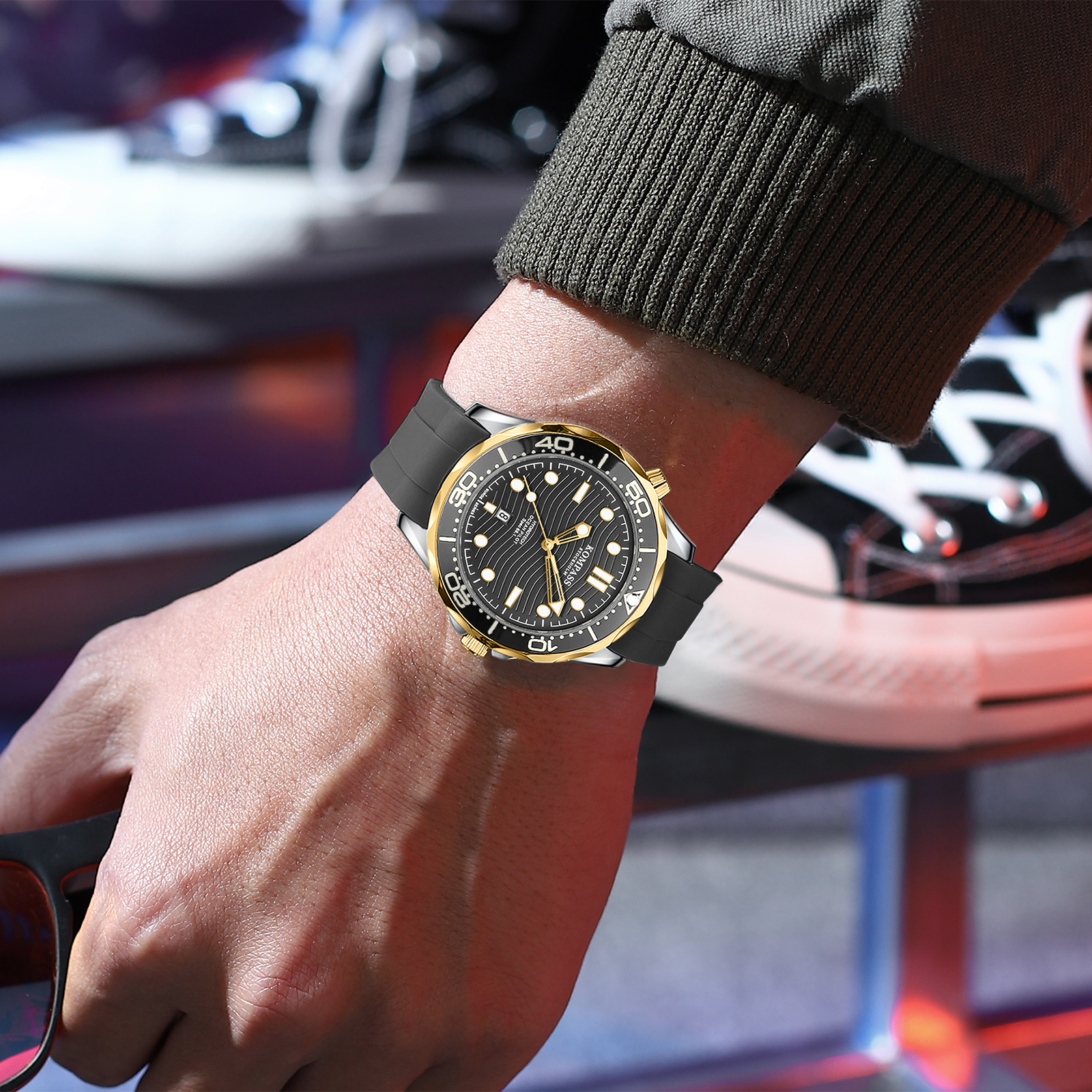 Kompass Ocean Pilot Gold Black - 7