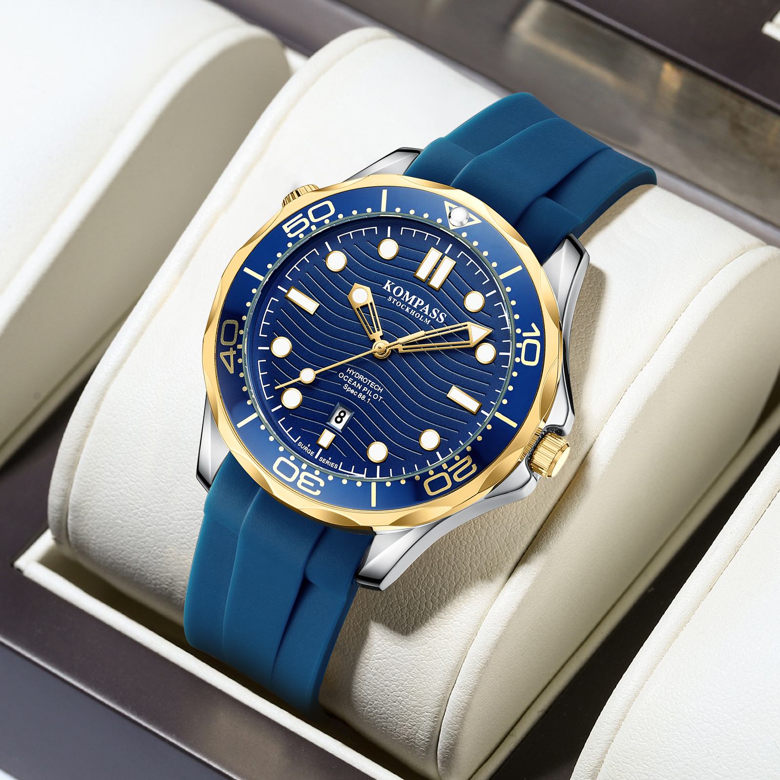 Kompass Ocean Pilot Gold Blue - 6