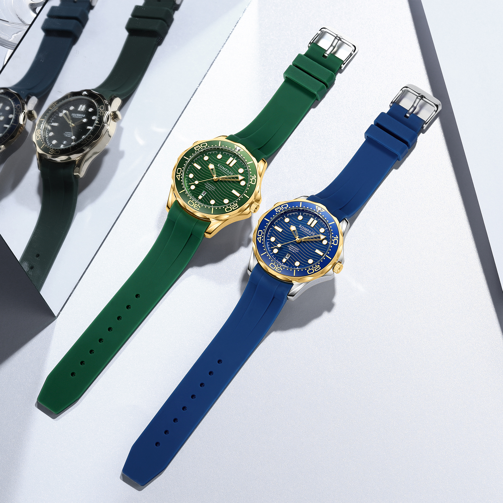 Kompass Ocean Pilot Gold Blue - 9