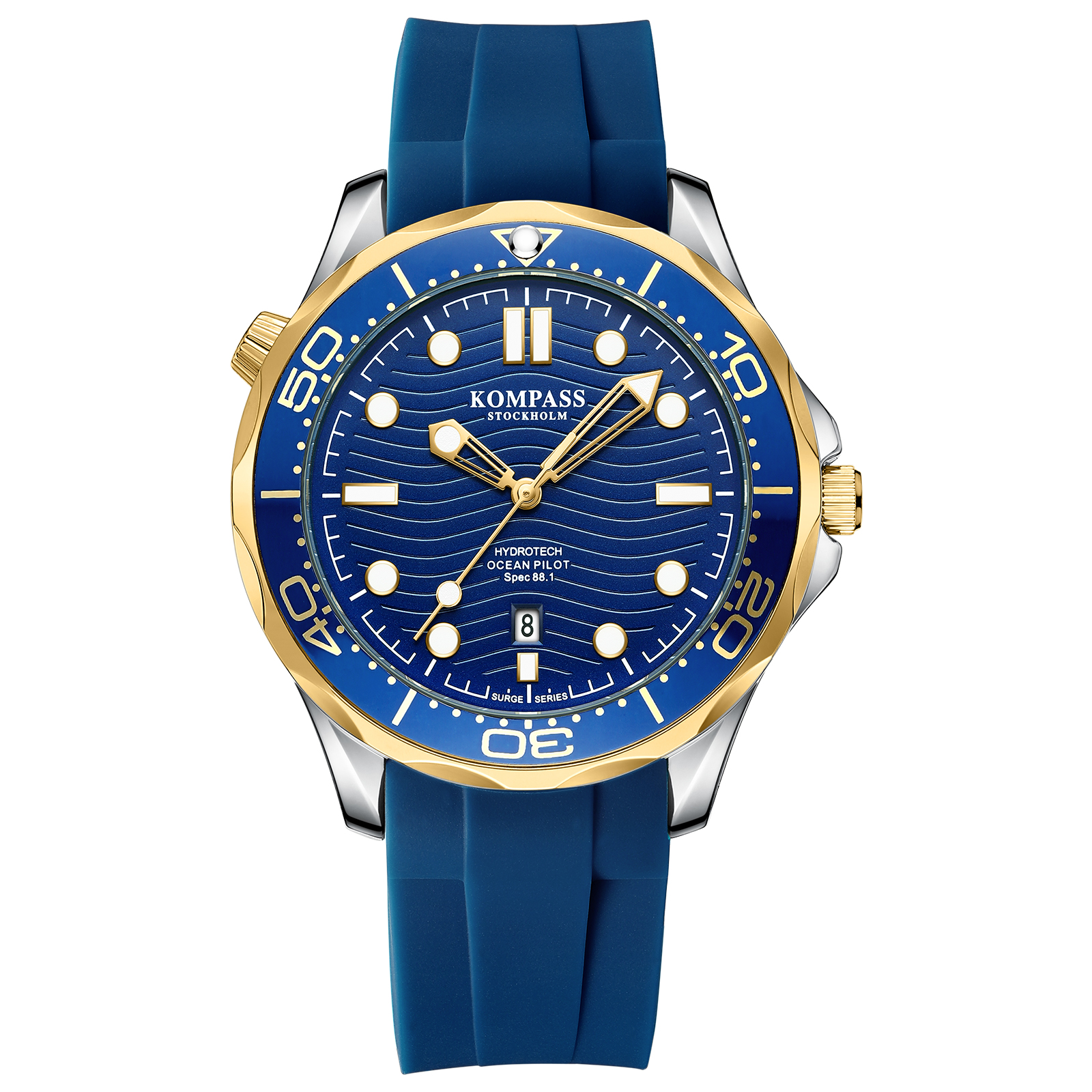 Kompass Ocean Pilot Gold Blue