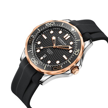 Kompass Ocean Pilot Rose Gold Silver Black