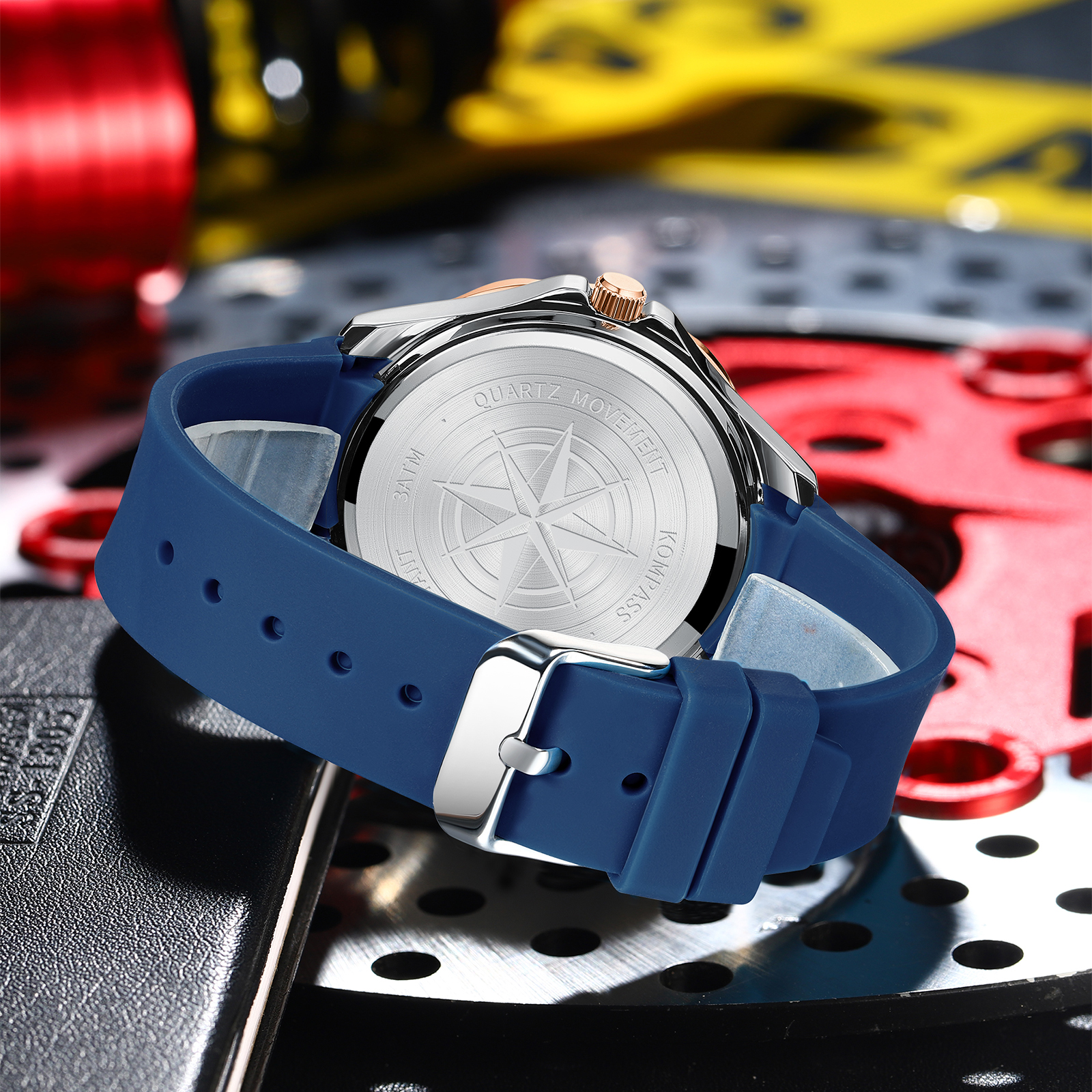 Kompass Ocean Pilot Rose Gold Silver Blue - 10