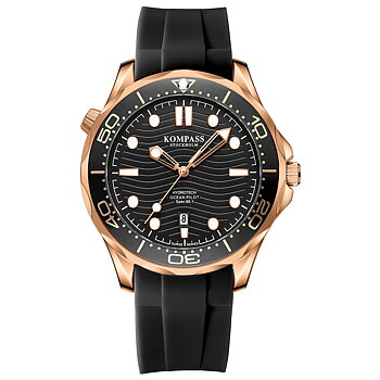 Kompass Ocean Pilot Rose Gold Black