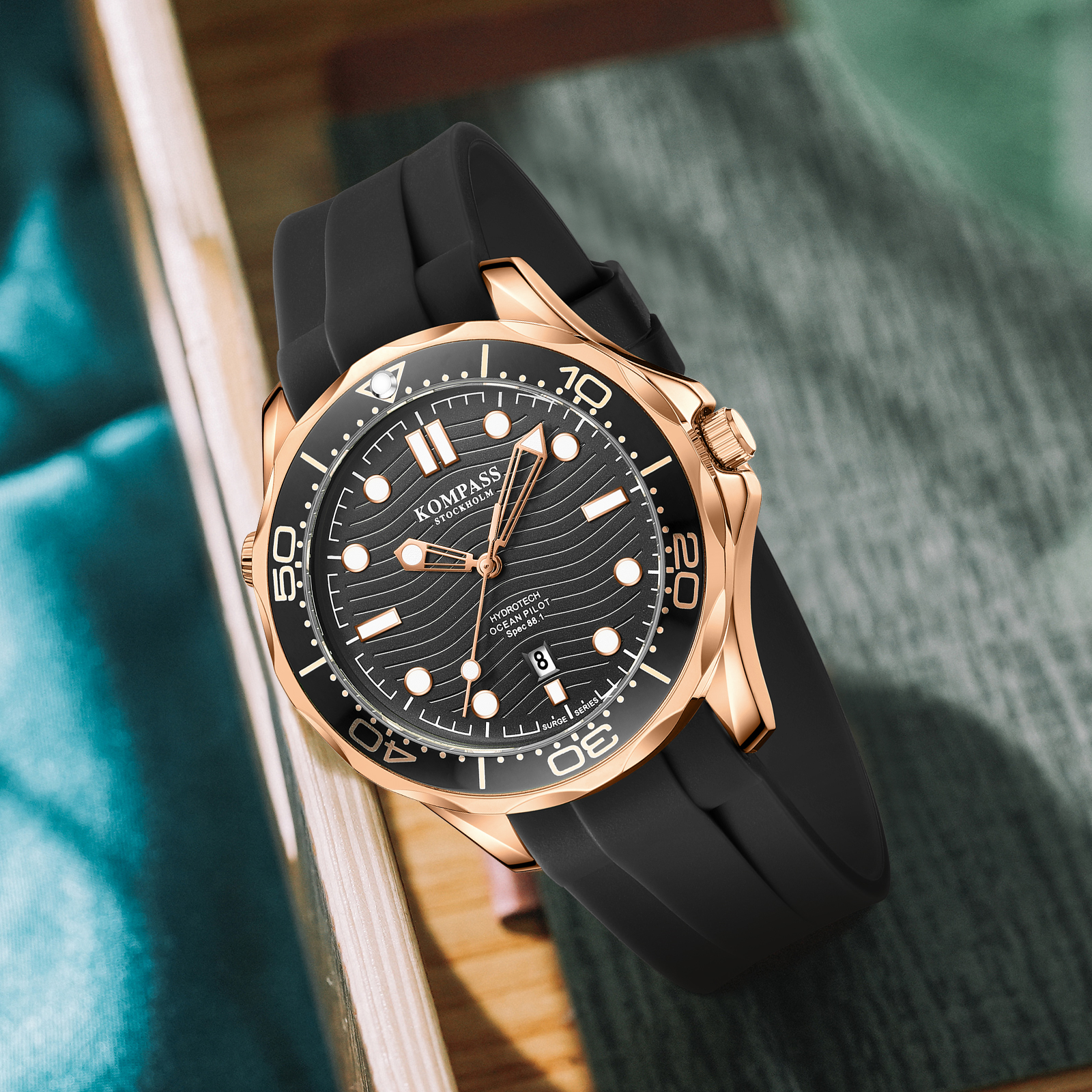 Kompass Ocean Pilot Rose Gold Black - 4