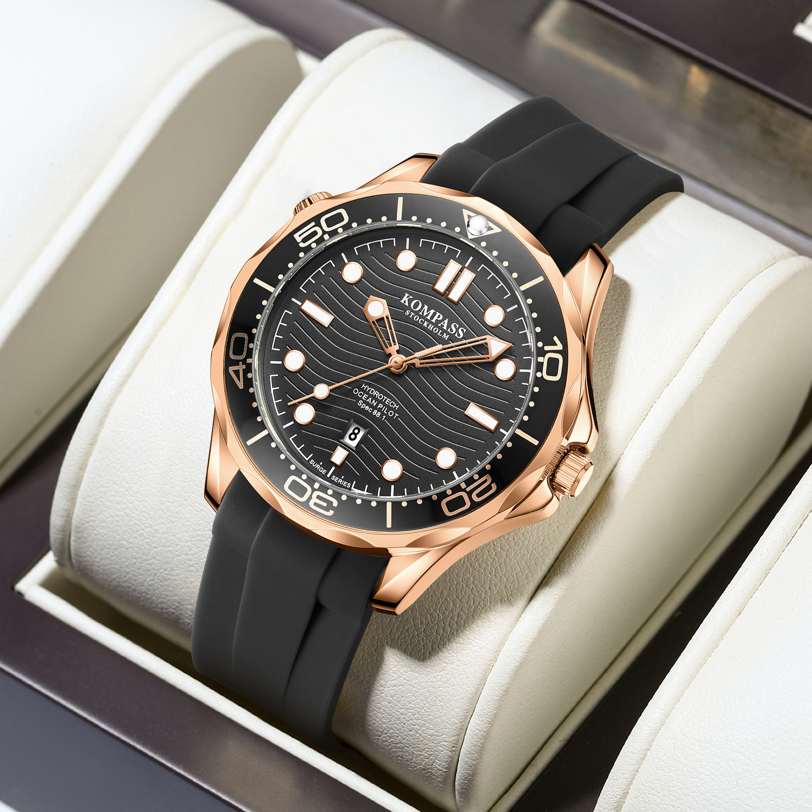Kompass Ocean Pilot Rose Gold Black - 6