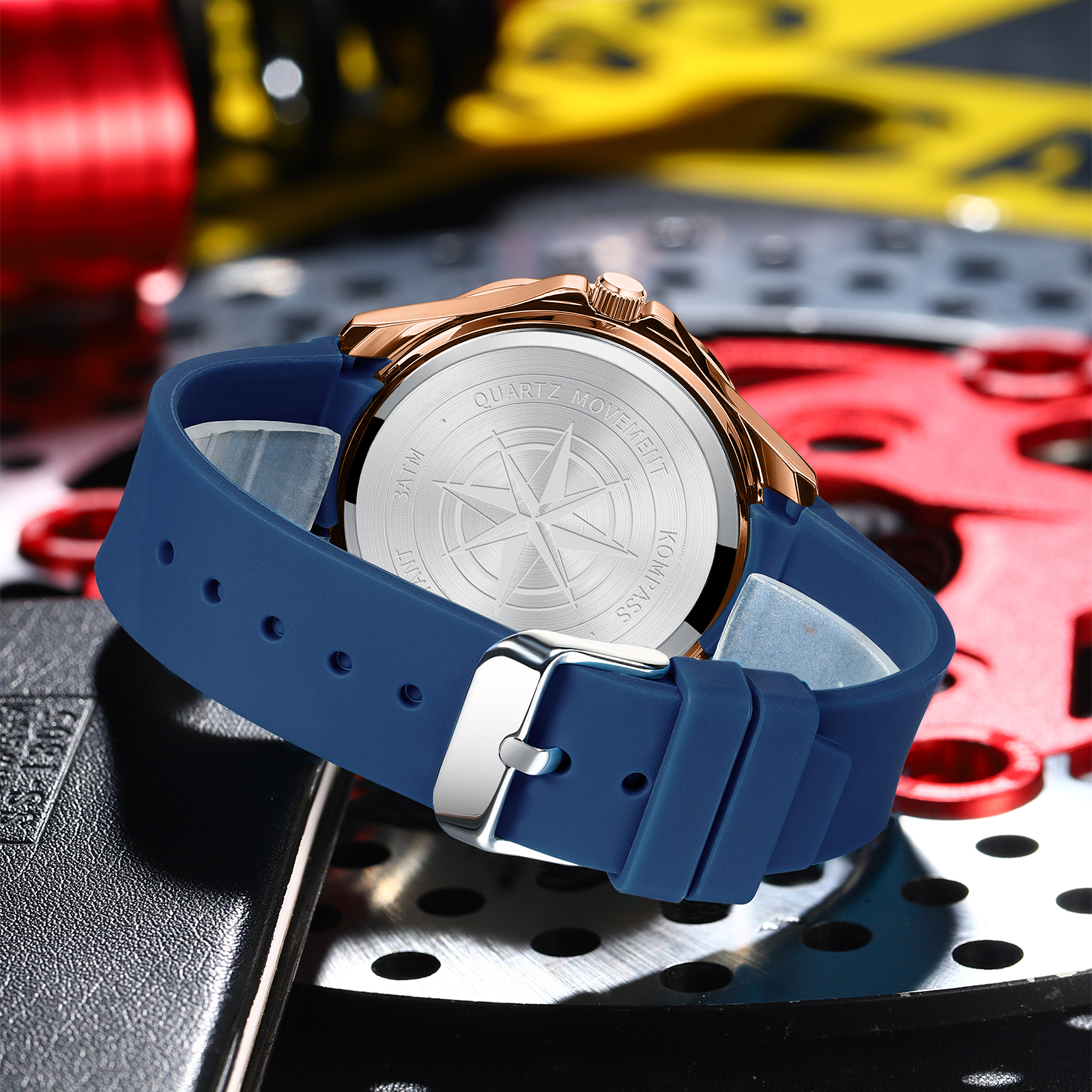 Kompass Ocean Pilot Rose Gold Blue - 10