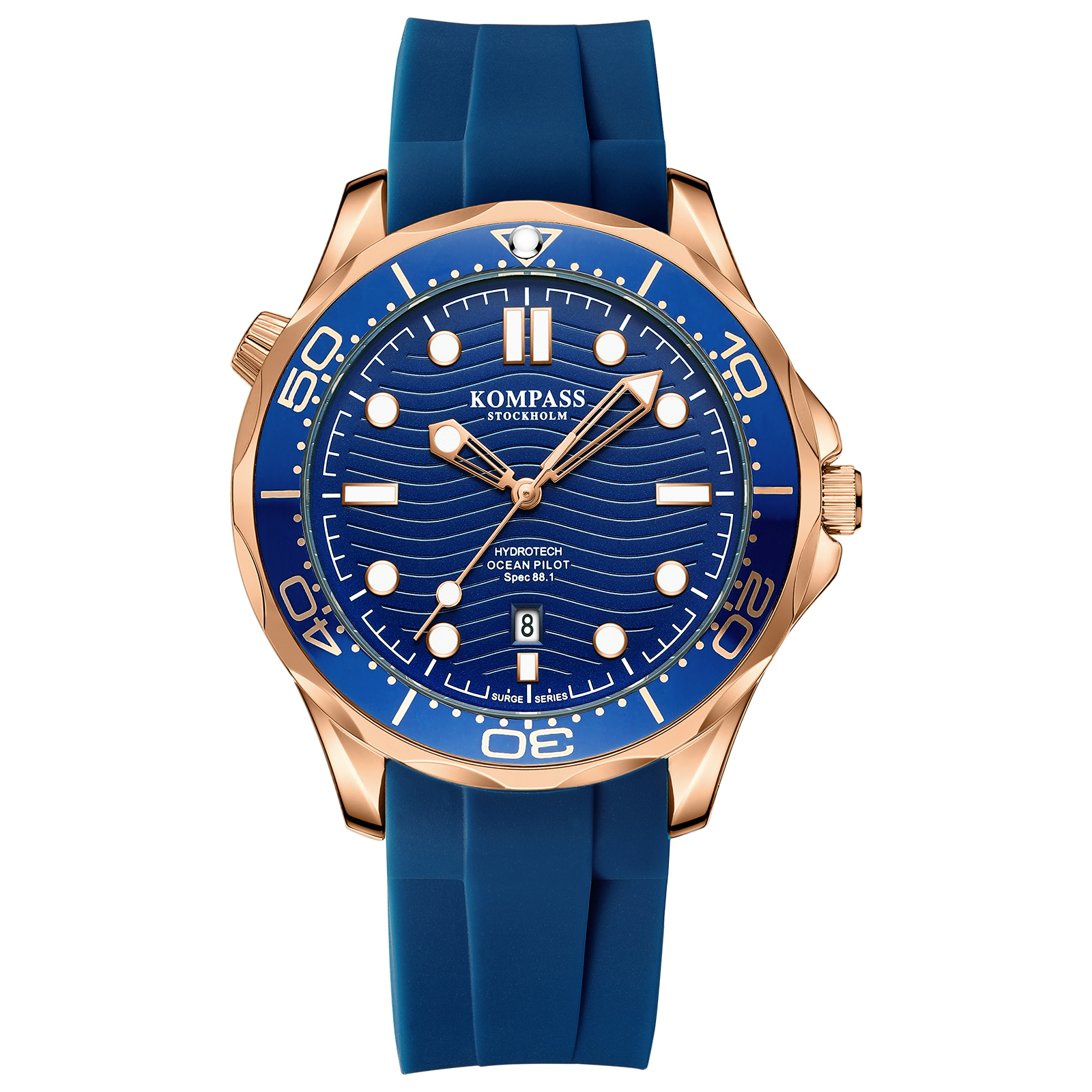 Kompass Ocean Pilot Rose Gold Blue