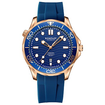 Kompass Ocean Pilot Rose Gold Blue