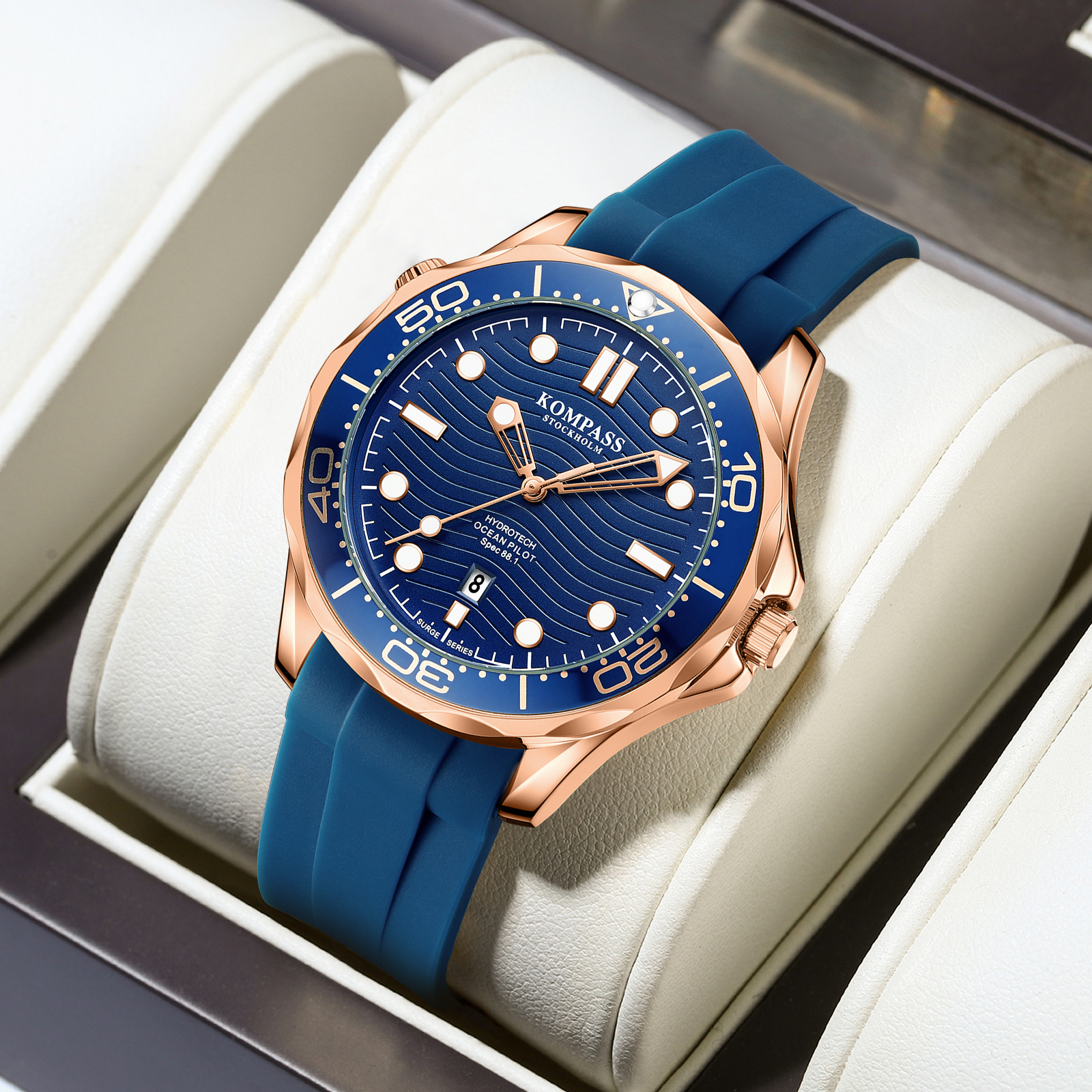 Kompass Ocean Pilot Rose Gold Blue - 6