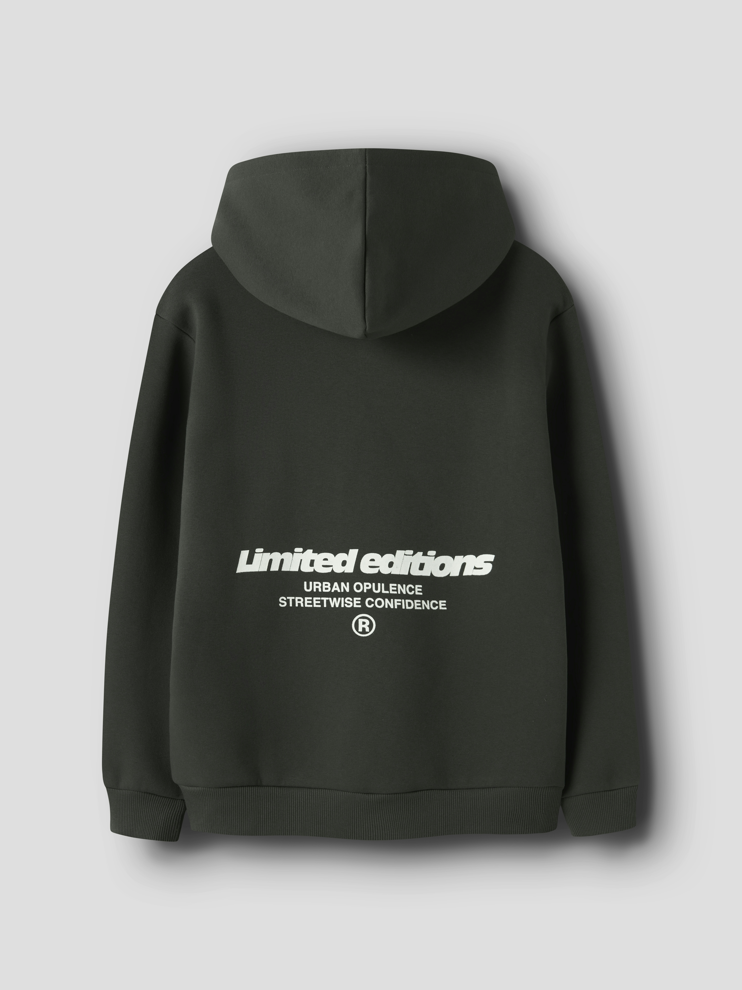 NLNHEDITION LS BRU SWEAT W. HOOD Pirate Black W. WHITE - 2