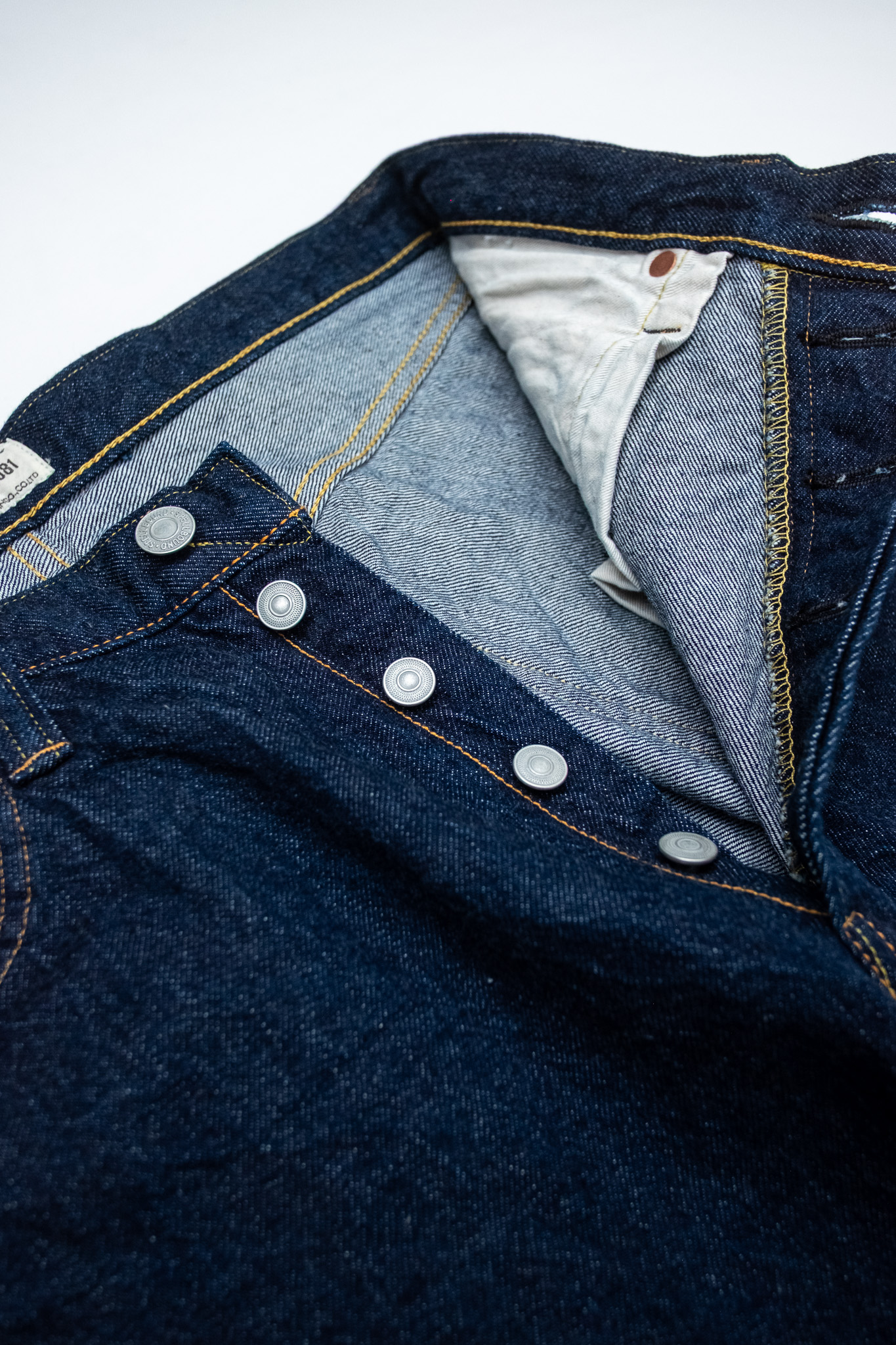 Spellbound - 5 Pocket Selvedge Wide Tapered Jeans One Wash - 6