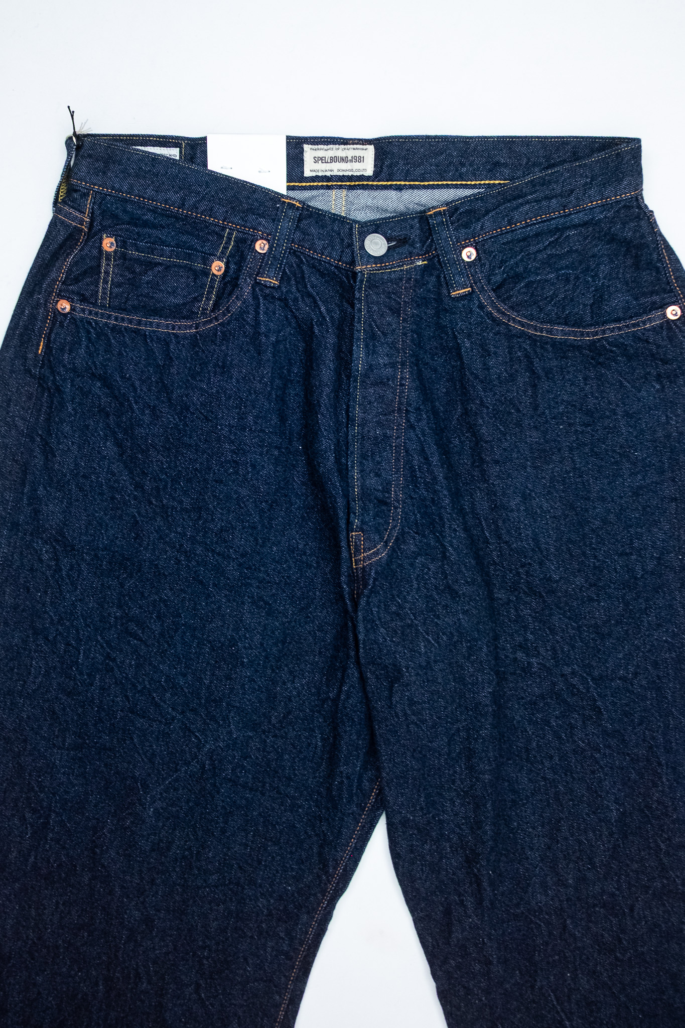 Spellbound - 5 Pocket Selvedge Wide Tapered Jeans One Wash - 4