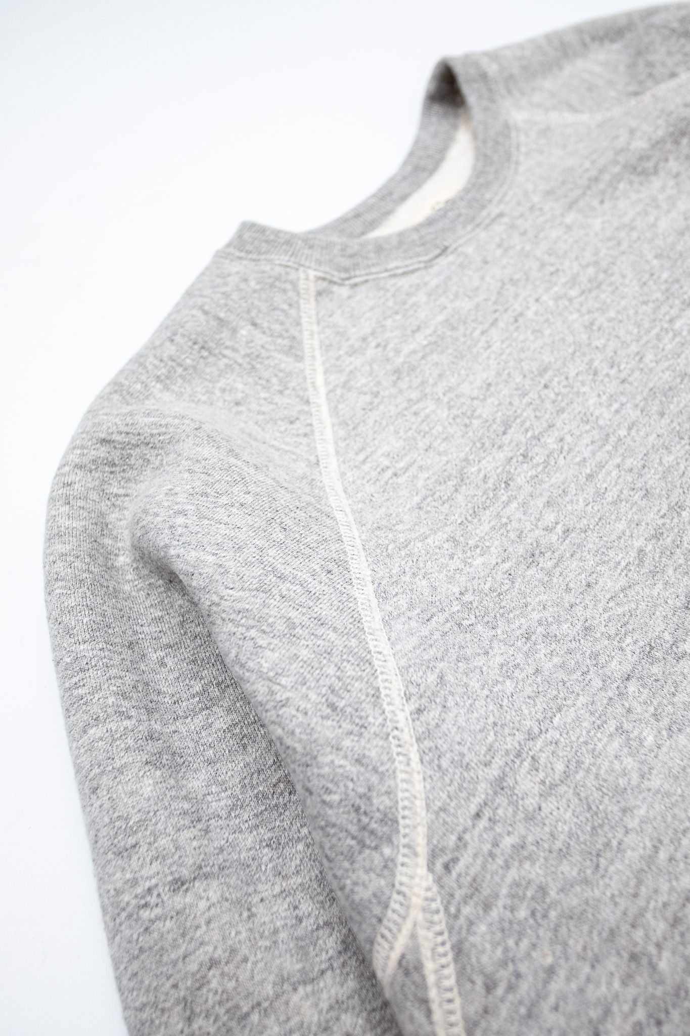 Orslow - Loopwheel Crewneck Sweatshirt Heather Grey - 4