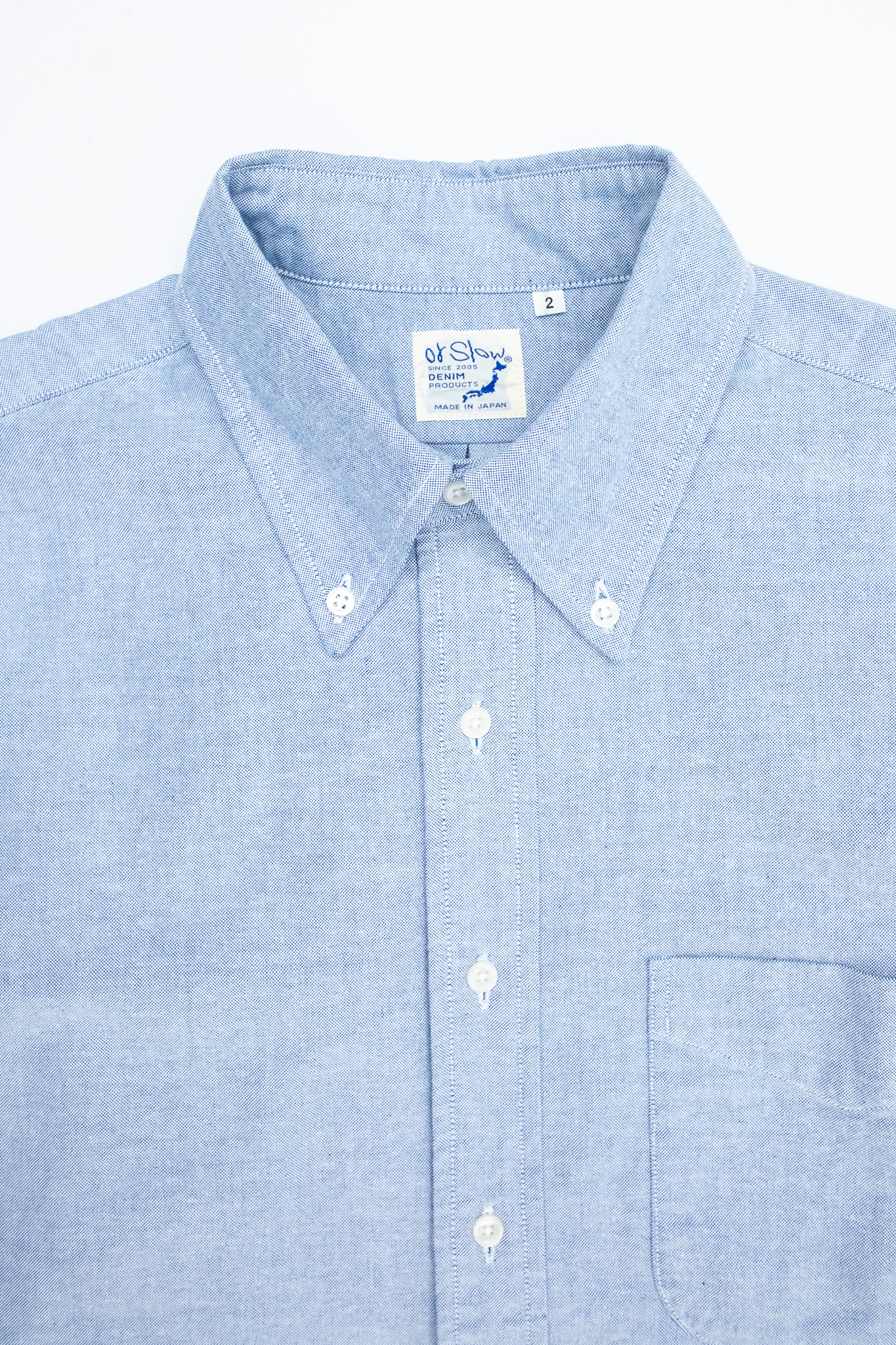 Orslow - Oxford Standard Button Down Shirt Light Blue - 3