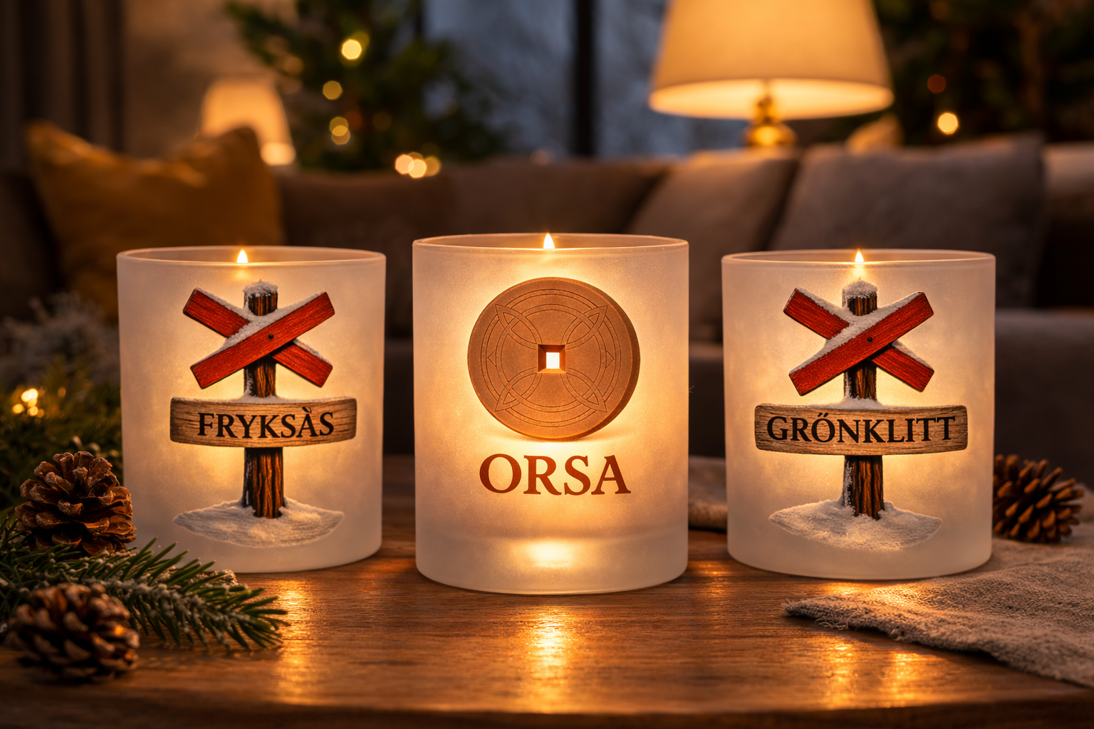 Frosted glass lantern - Orsa collection