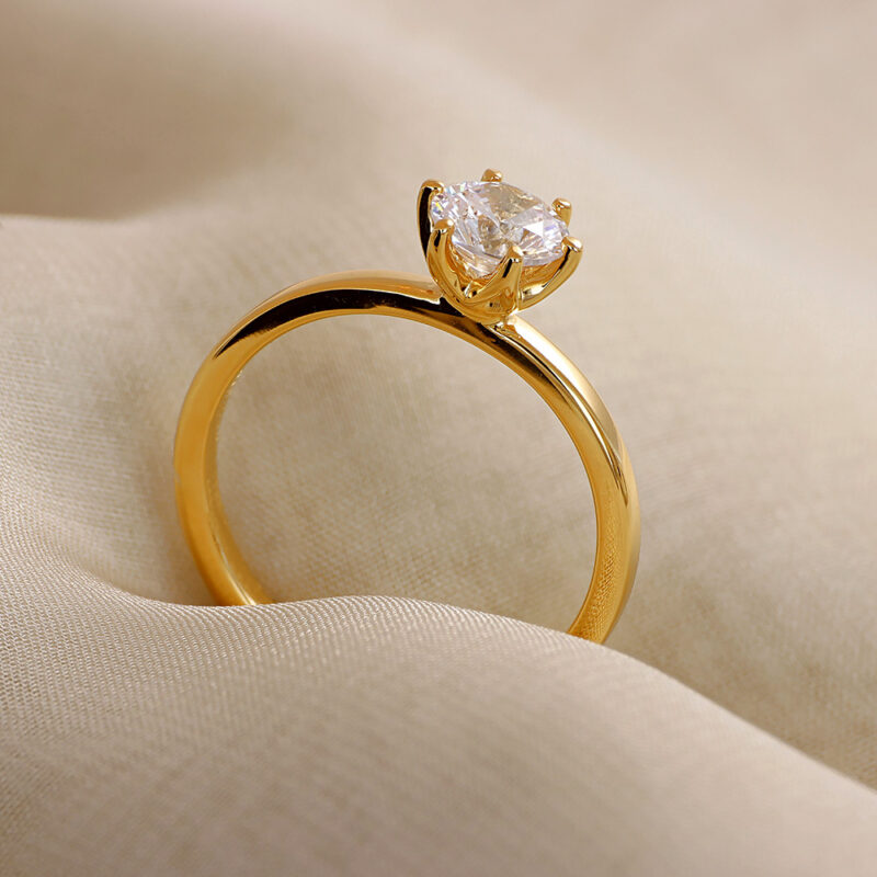 9012  EF43 - Lab Grown solitärring 0,75 ct i vitguld