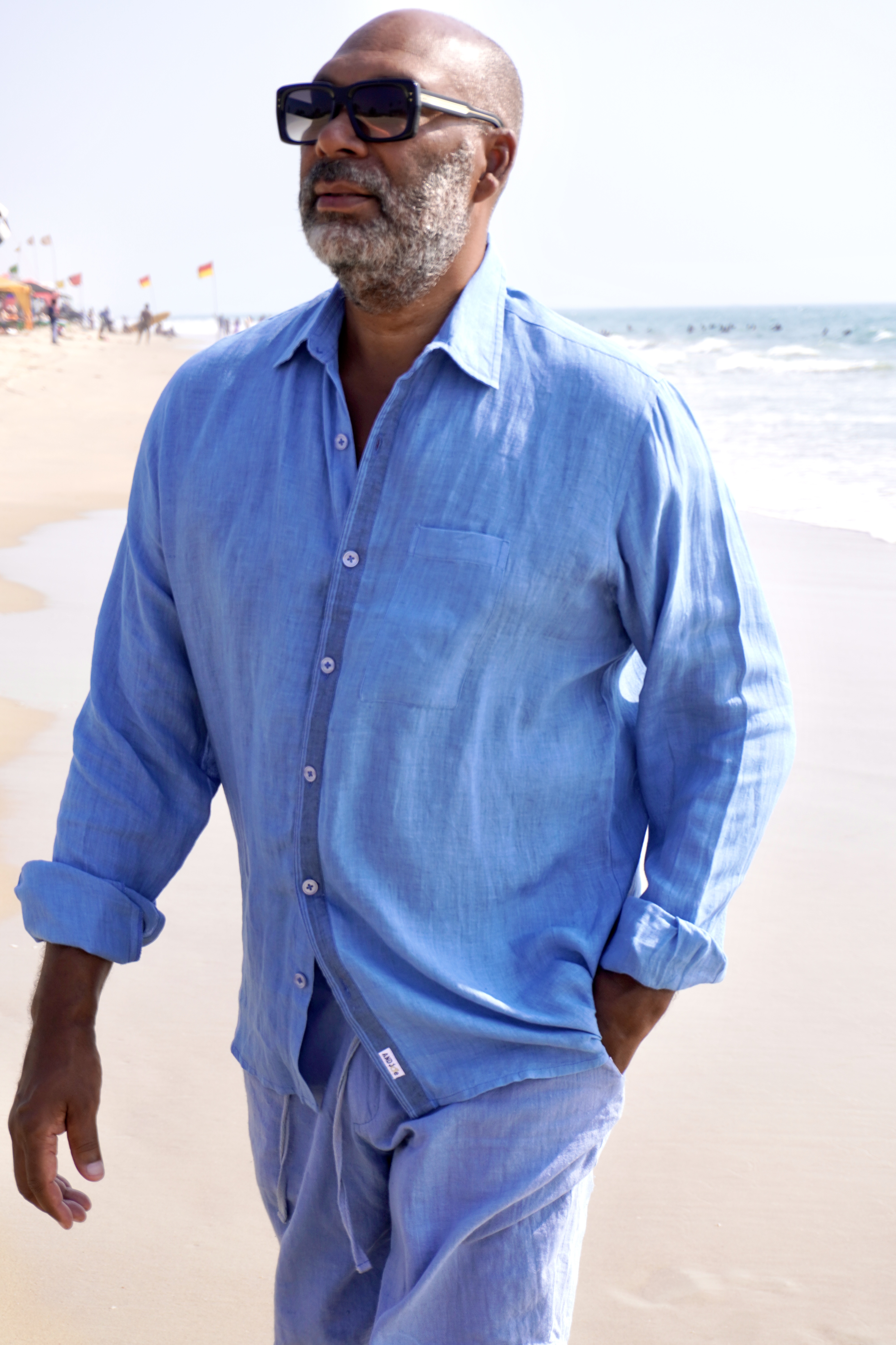JOE SHIRT LINEN ARUBA BLUE