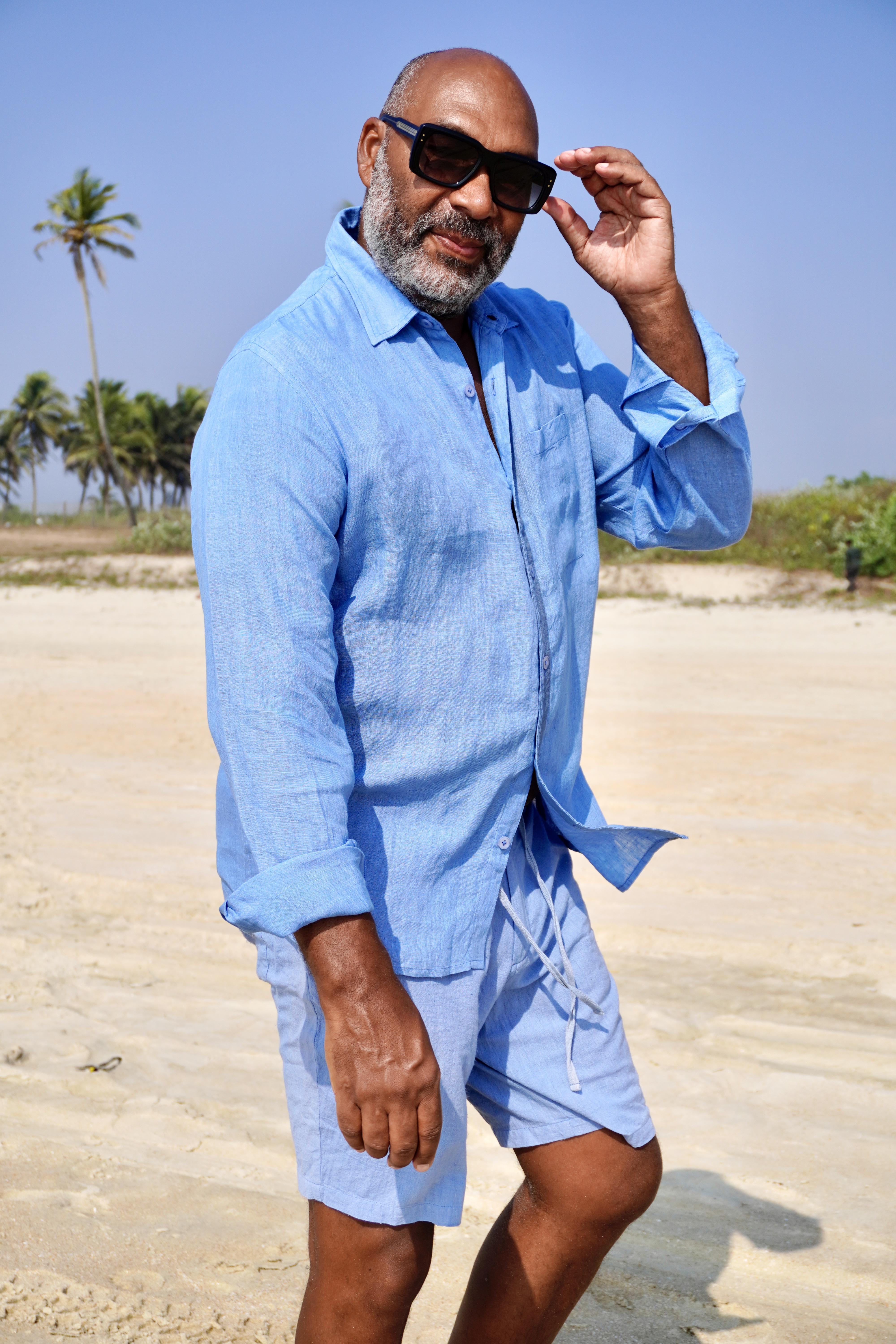 JOE SHIRT LINEN ARUBA BLUE