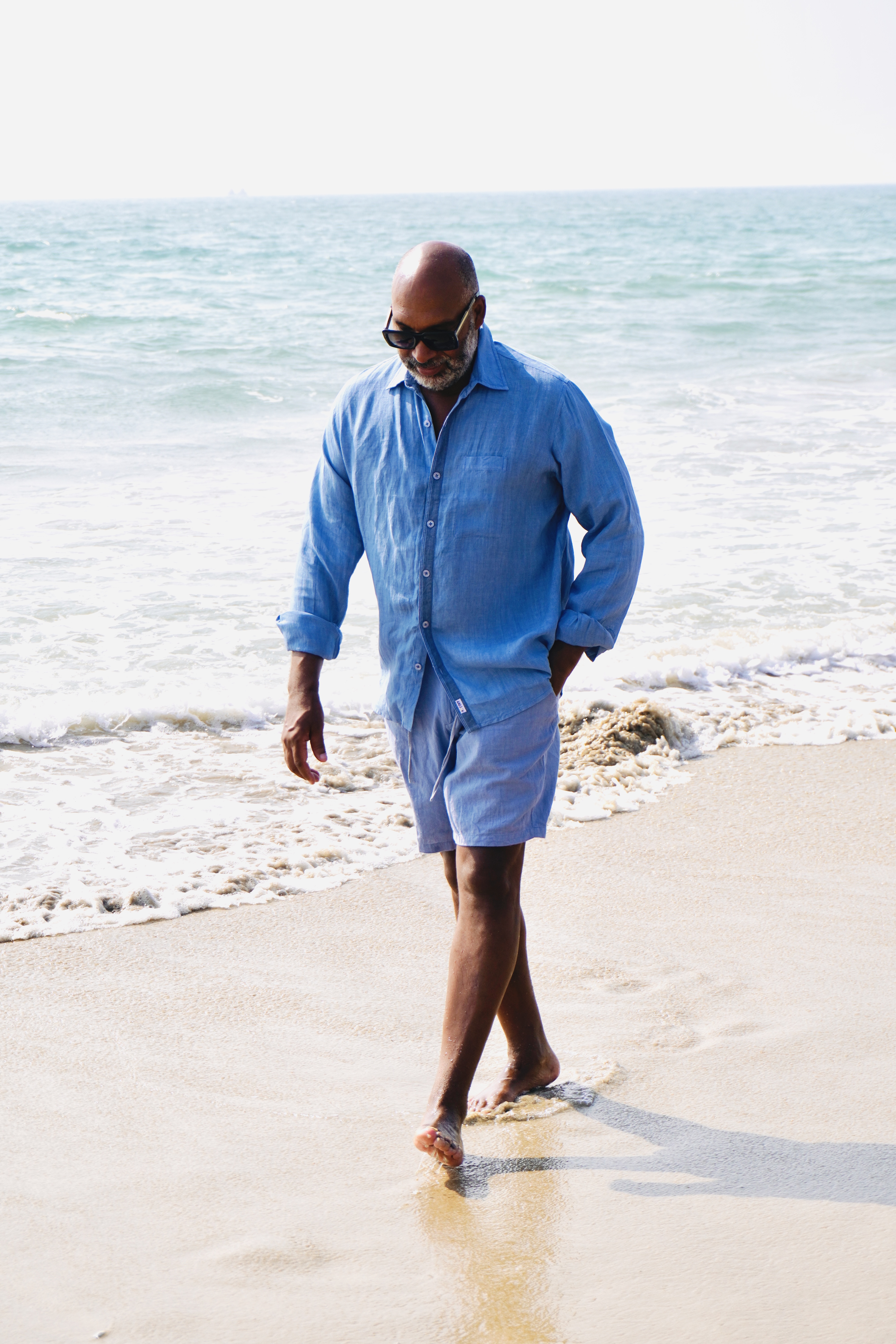 JOE SHIRT LINEN ARUBA BLUE - 4