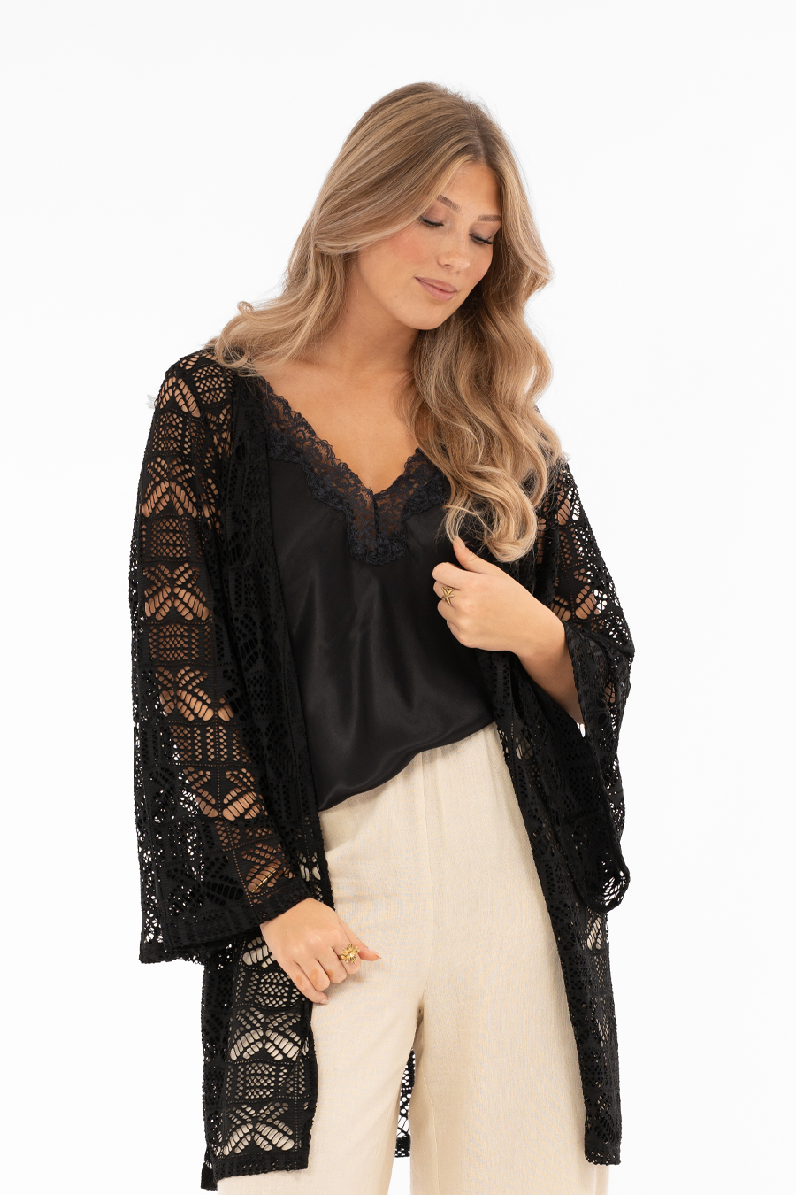 Nella kaftan svart