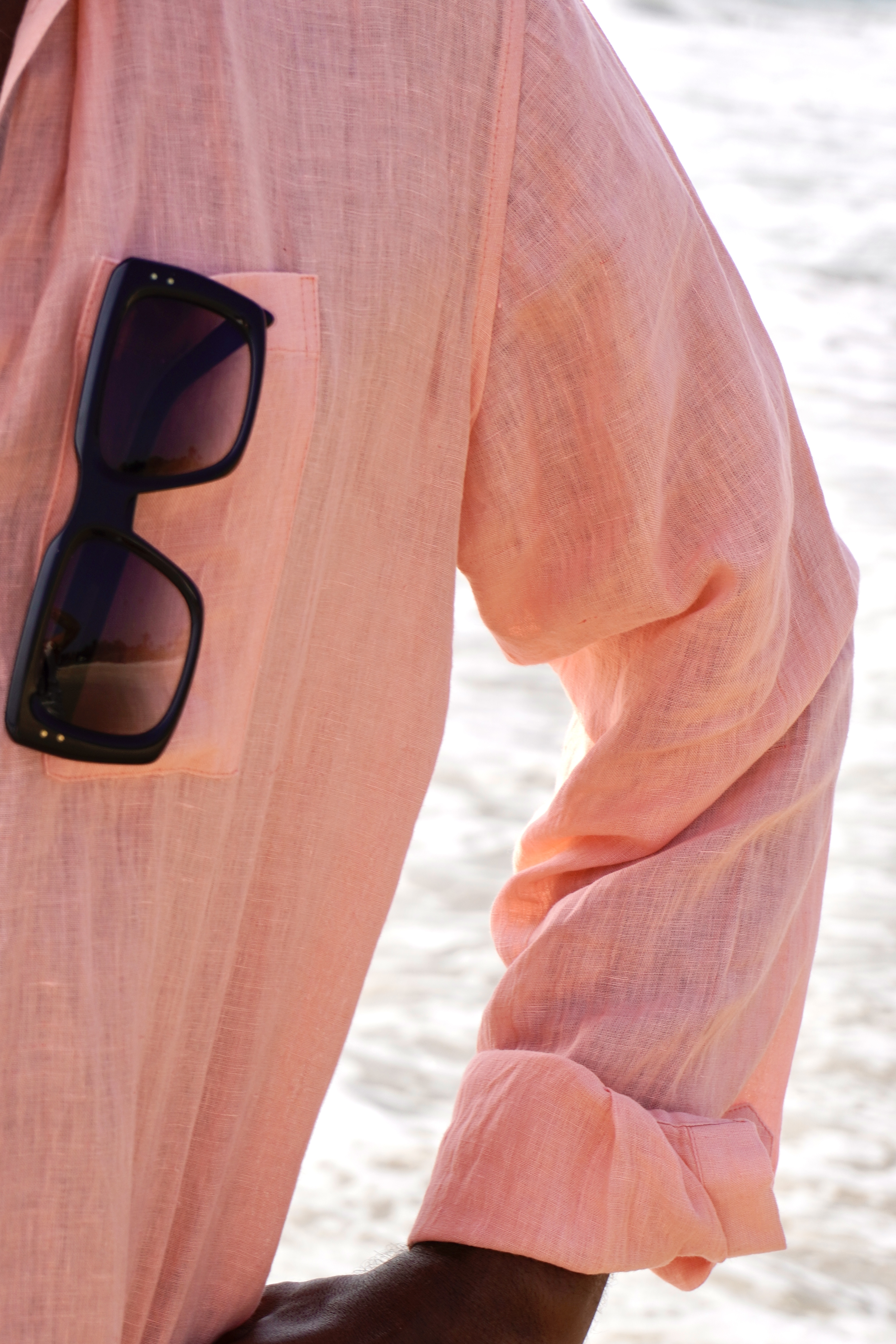 JOE SHIRT LINEN ARUBA PEACH  - 4