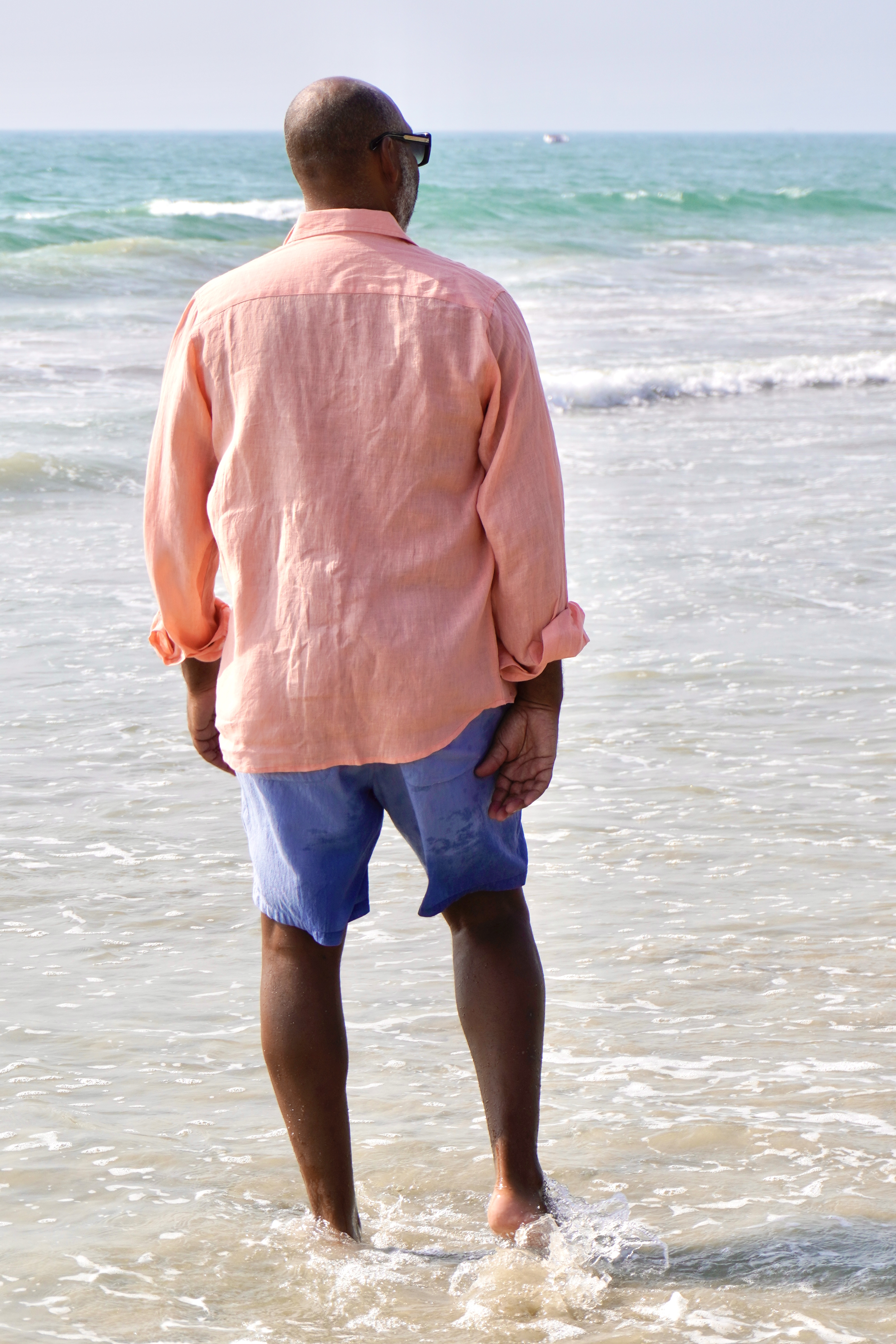 JOE SHIRT LINEN ARUBA PEACH  - 5