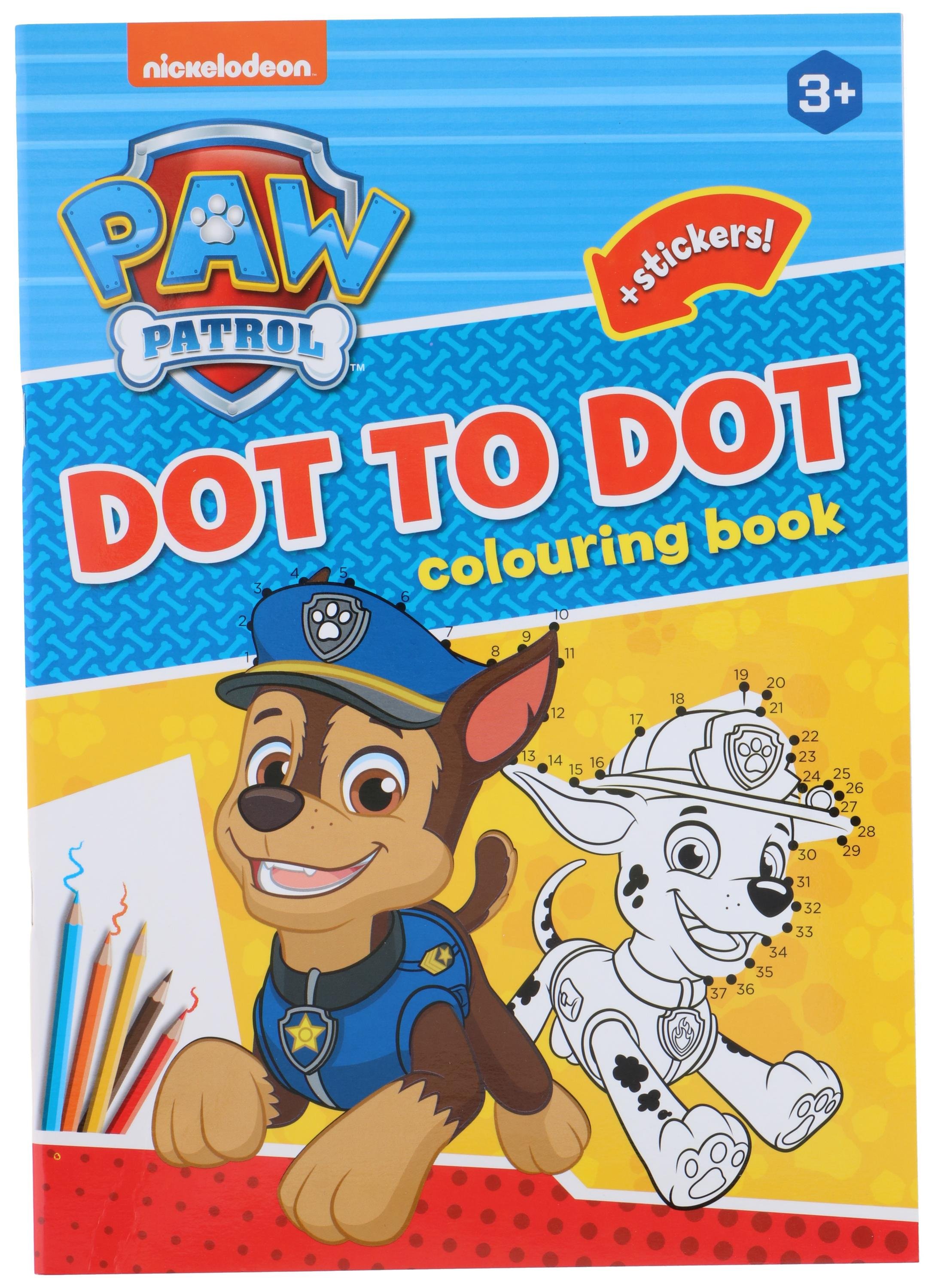 Paw Patrol målarbok prickmålning