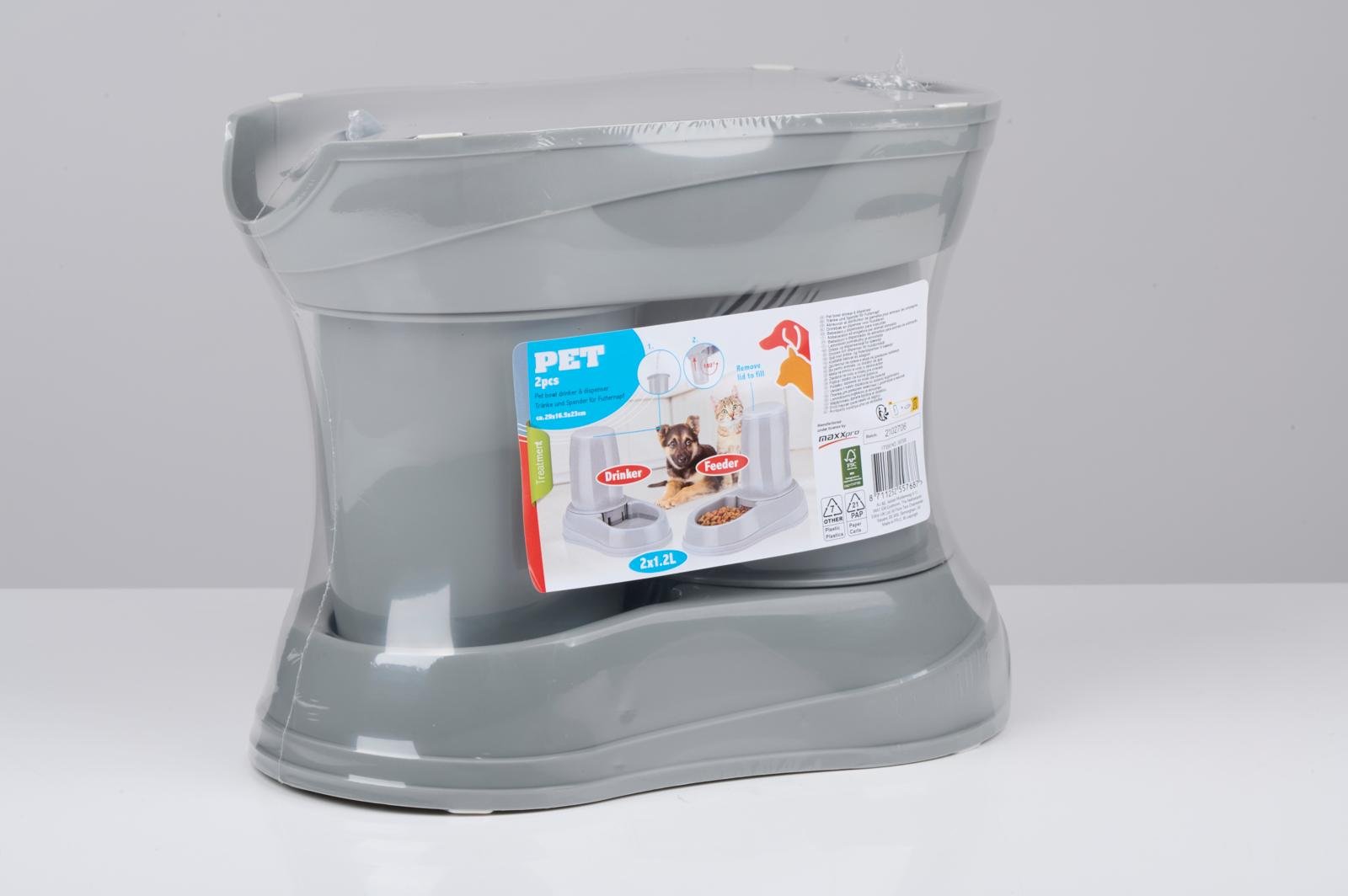 Foder- och vattendispenser för hund 1,2 liter - 3