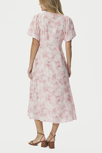 Neo Noir - Illana  Floral Fusion Dress Rose