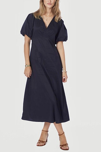 Neo Noir - Illana Poplin Dress Navy