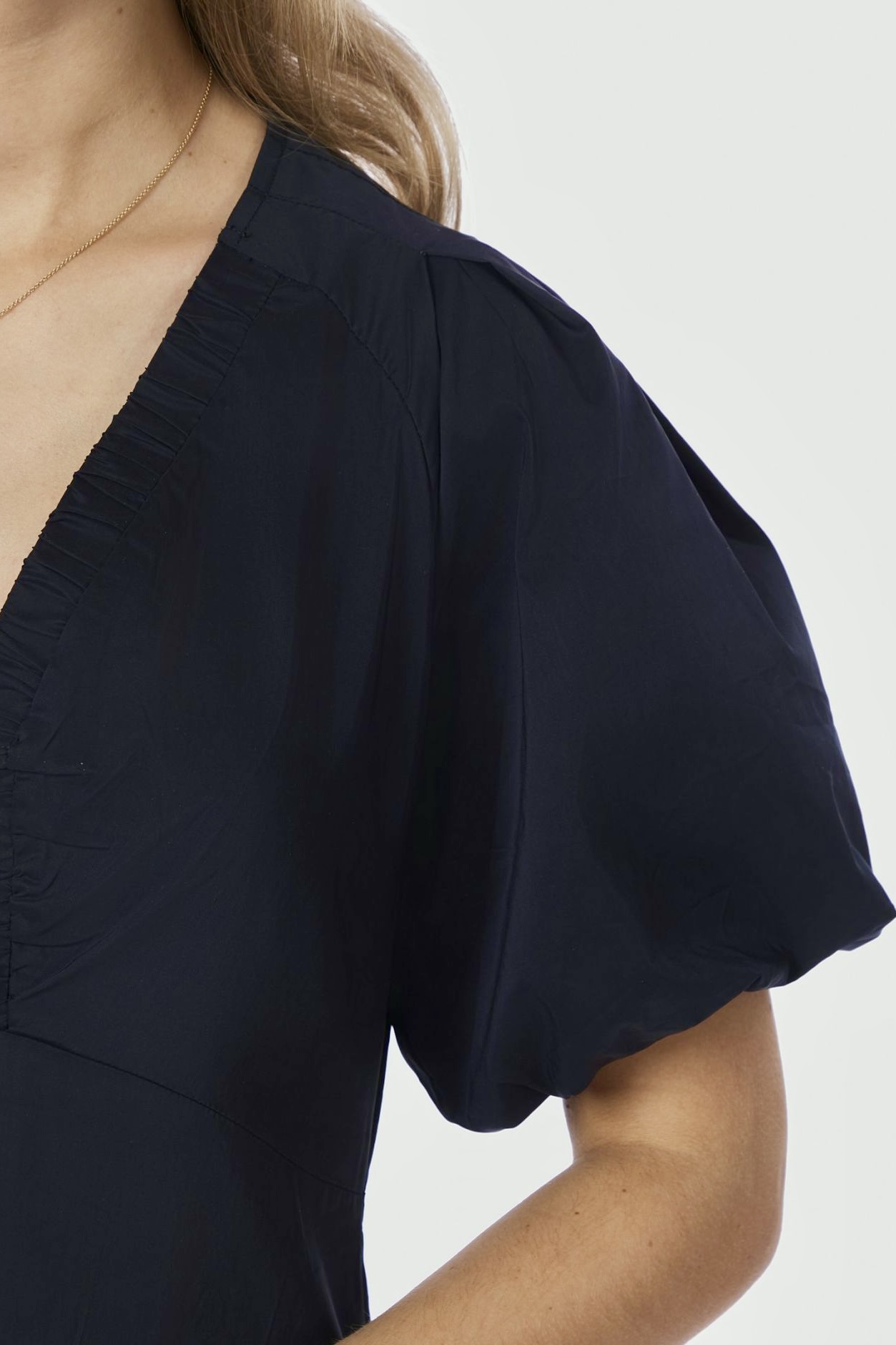 Neo Noir - Illana Poplin Dress Navy - 3