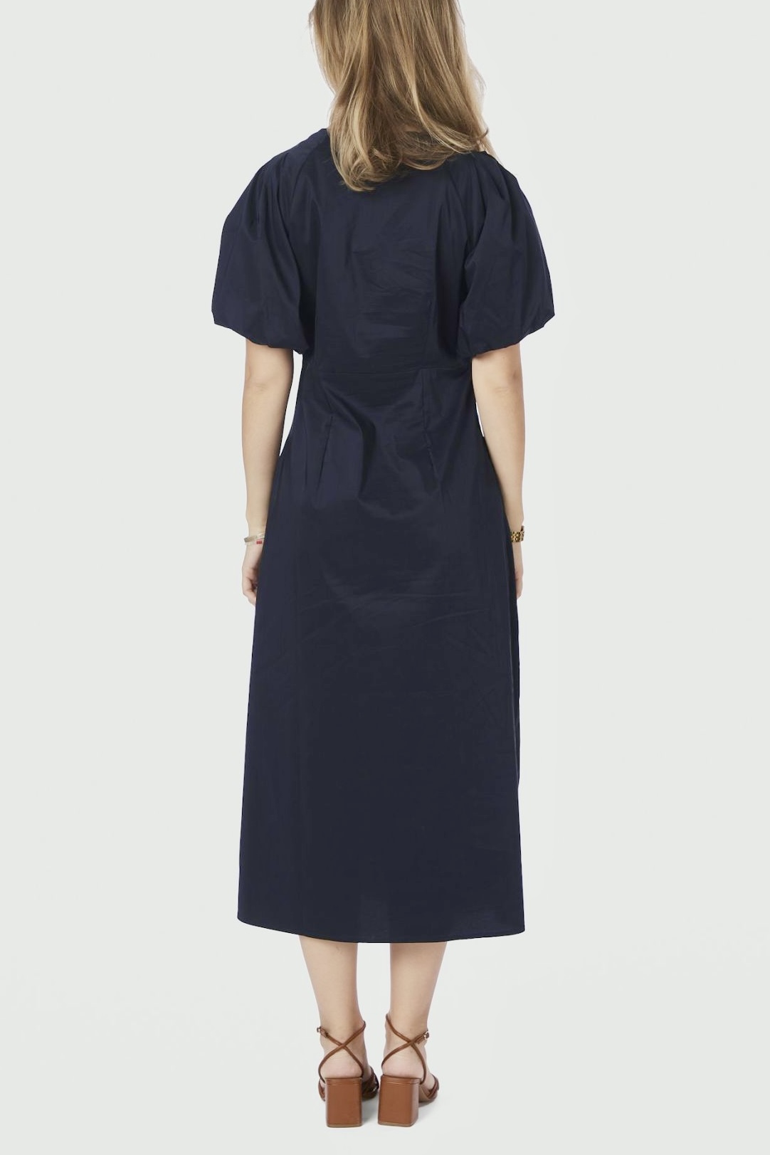 Neo Noir - Illana Poplin Dress Navy - 2