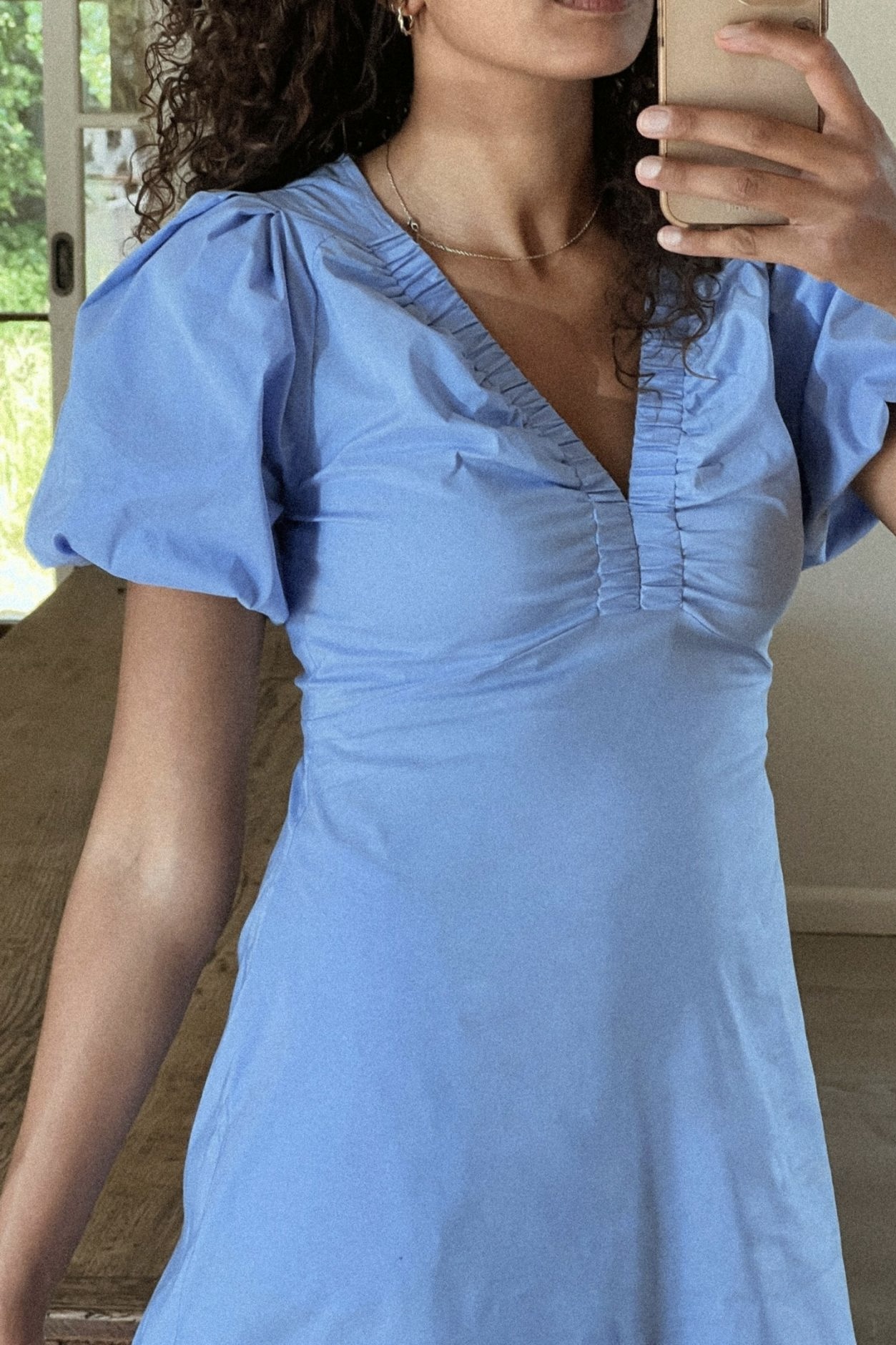 Neo Noir - Illana Poplin Dress Sky Blue - 8