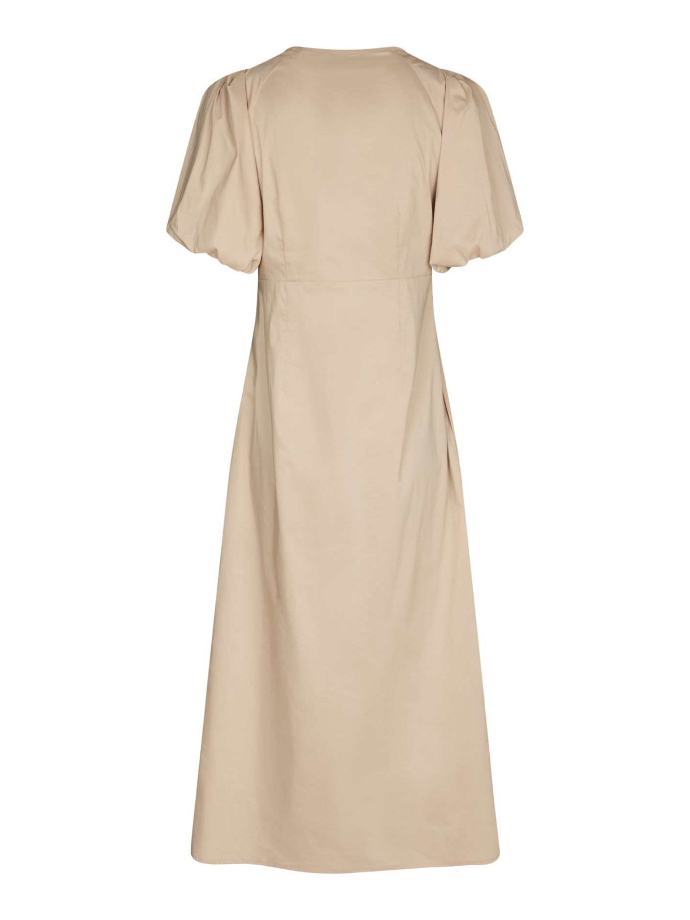 Neo Noir  - Illana Poplin Dress Dark Taupe - 5