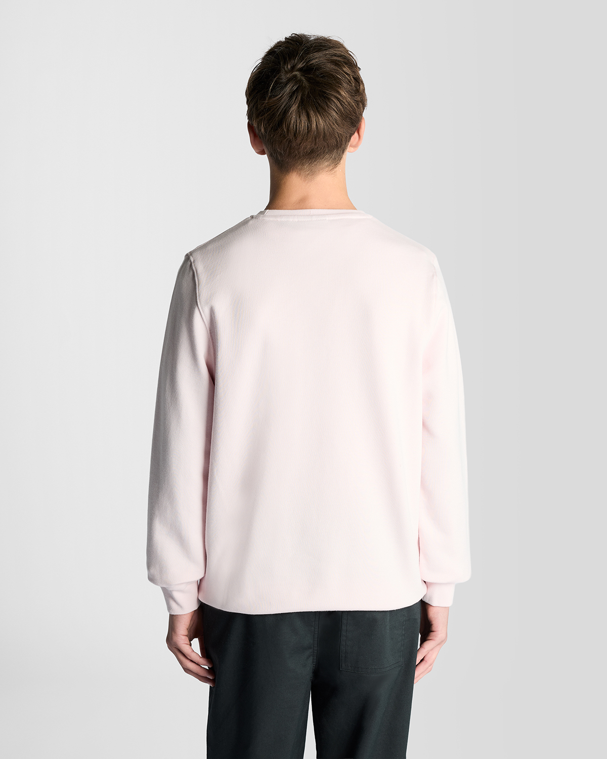 Crew Neck Sweatshirt Light Pink - 5