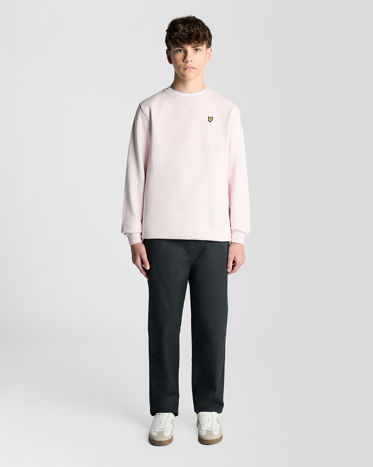 Crew Neck Sweatshirt Light Pink - 2