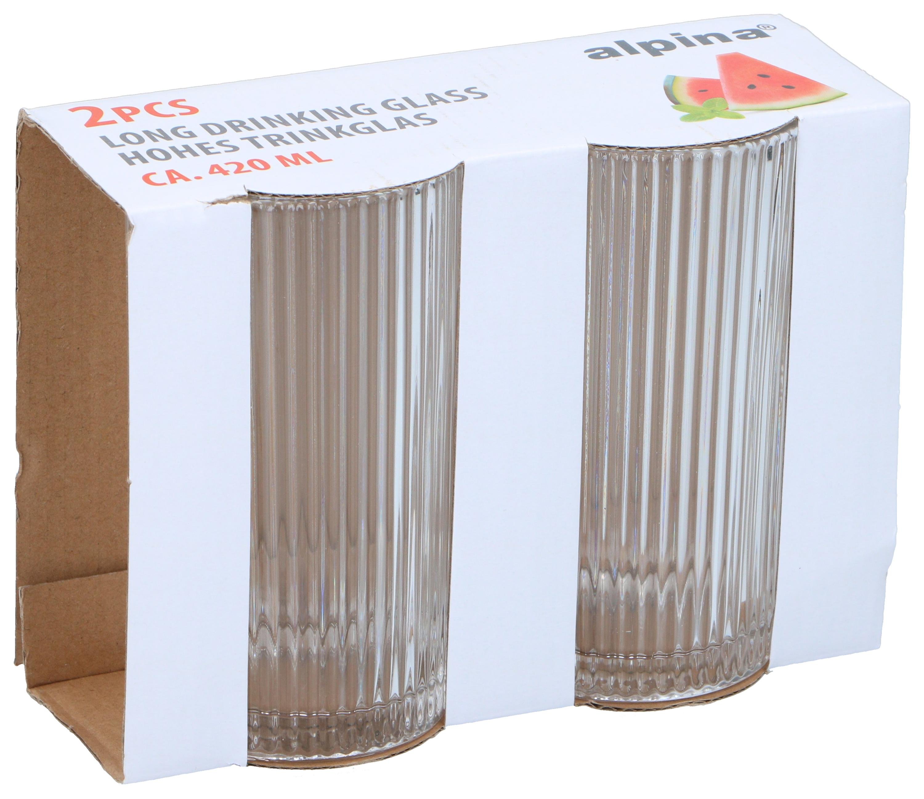 Modernt Ribbat Glas för Vardag & Fest 2-pack - 2