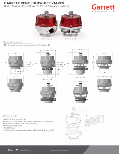 Garrett 50R 50MM Dumpventil (Recirculating housing) - 3