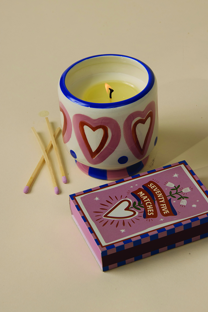 Tändstickor Adopo Hearts, Rosa - 2